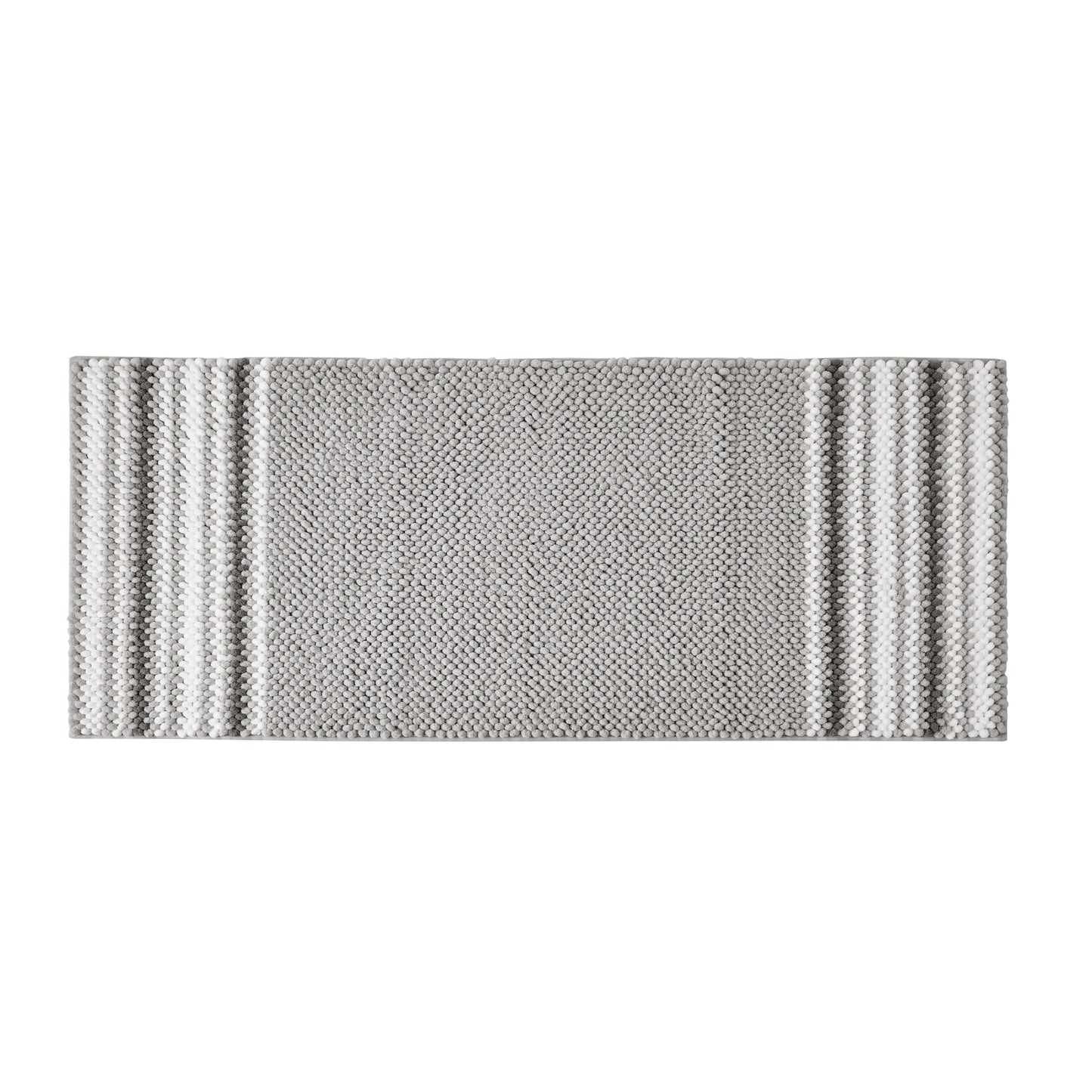 VCNY Home Aiden Jacquard Striped Aqua Polyester Bath Runner, 24" x 60"