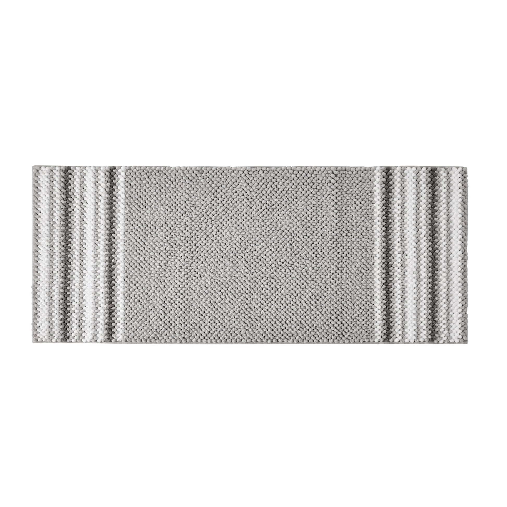 VCNY Home Aiden Jacquard Striped Aqua Polyester Bath Runner, 24" x 60"