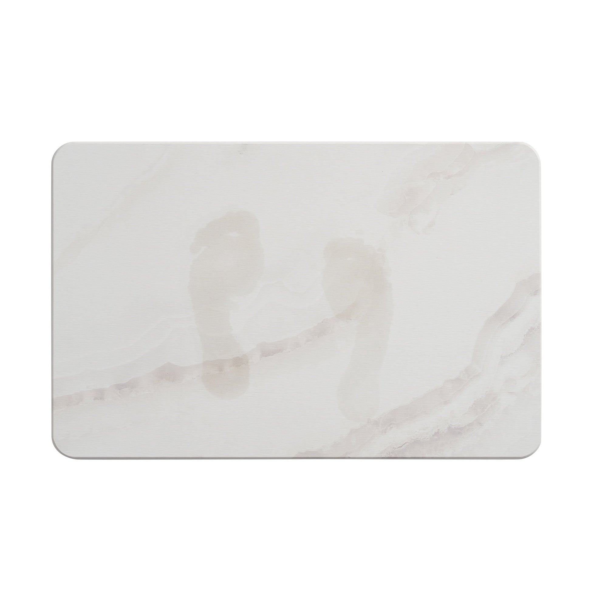 VCNY Home White Marble Diatomite Stone Bath Mat, 16" x 24"