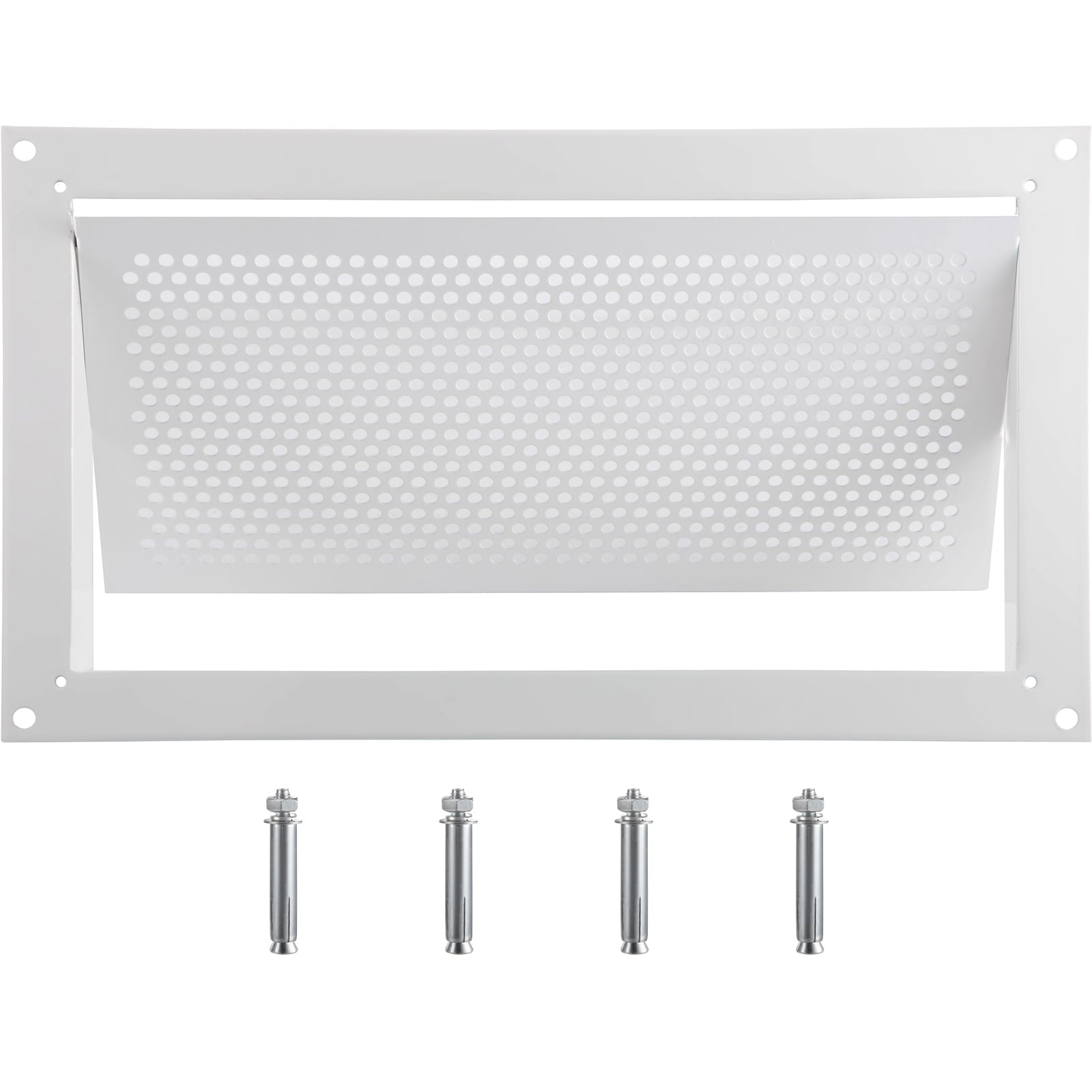 VEVOR Crawl Space Flood Vent, 16 x 8 x 2 in. Opening, Zinc-Coated Steel Foundation Vent for Flood Protection, Black