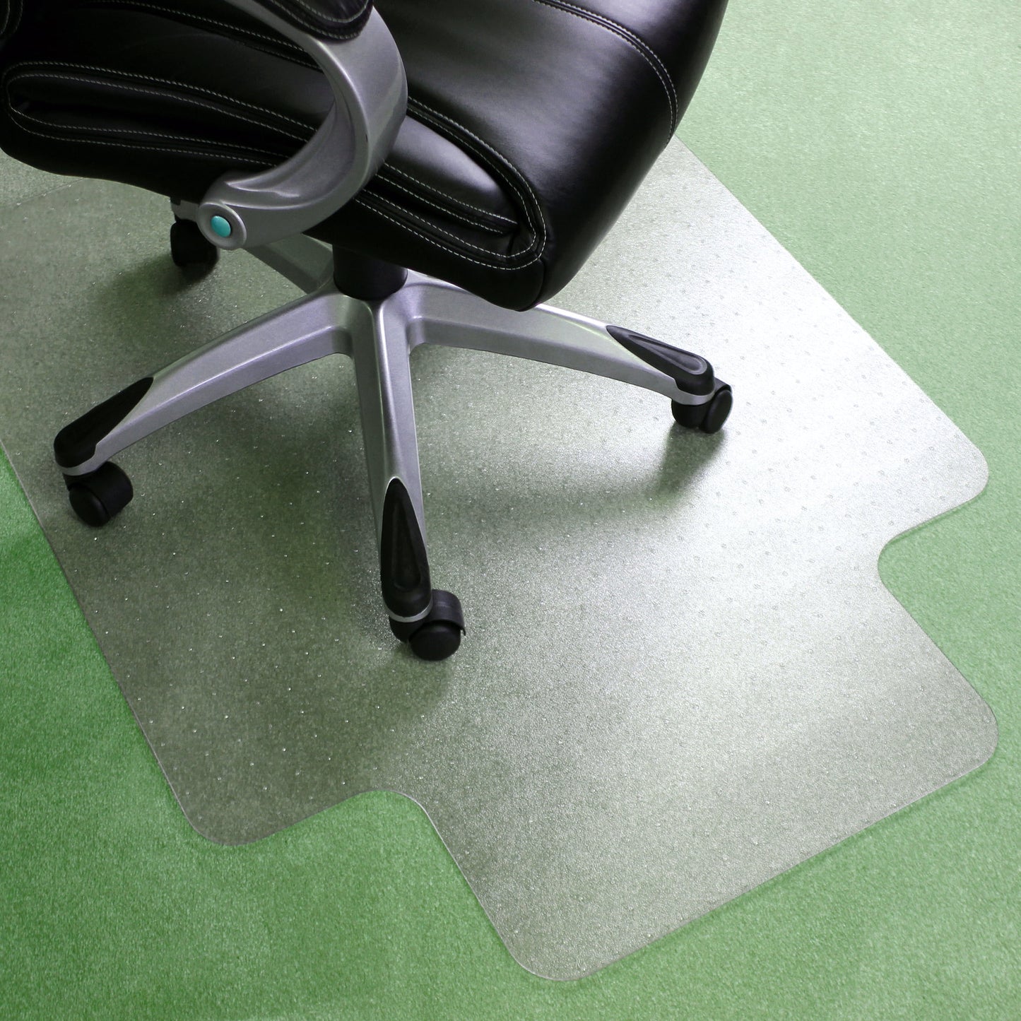 ValuematÂ® Basic Vinyl Lipped Chair Mat for Low Pile Carpets - 36" x 48"