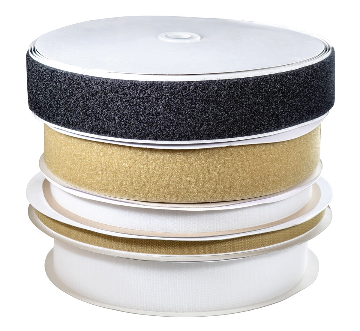 Velcro 1-1/2" self-adhesive hook, 25 yard dispenser box, white