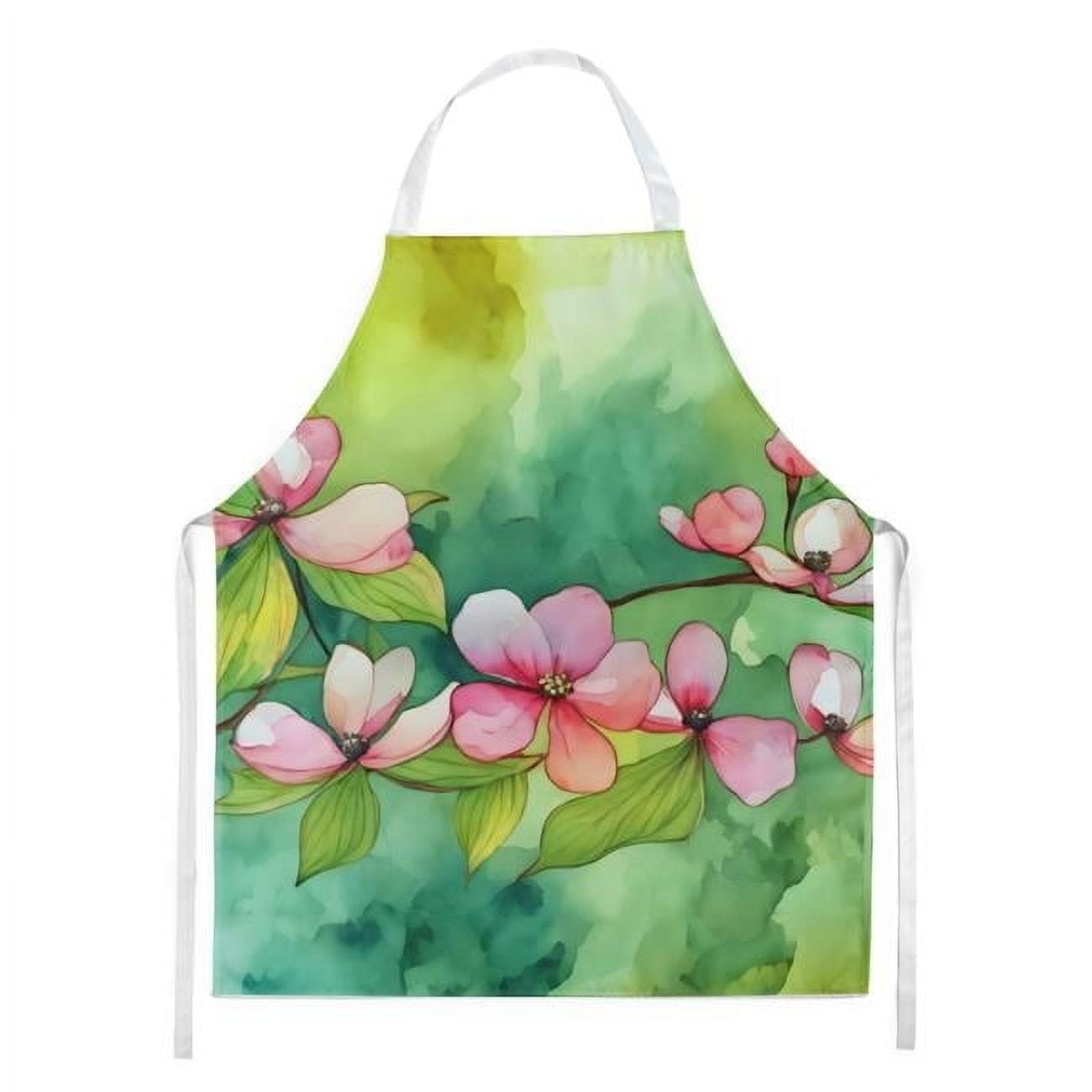 Virginia American Dogwood in Watercolor Apron 27 in x 30 in