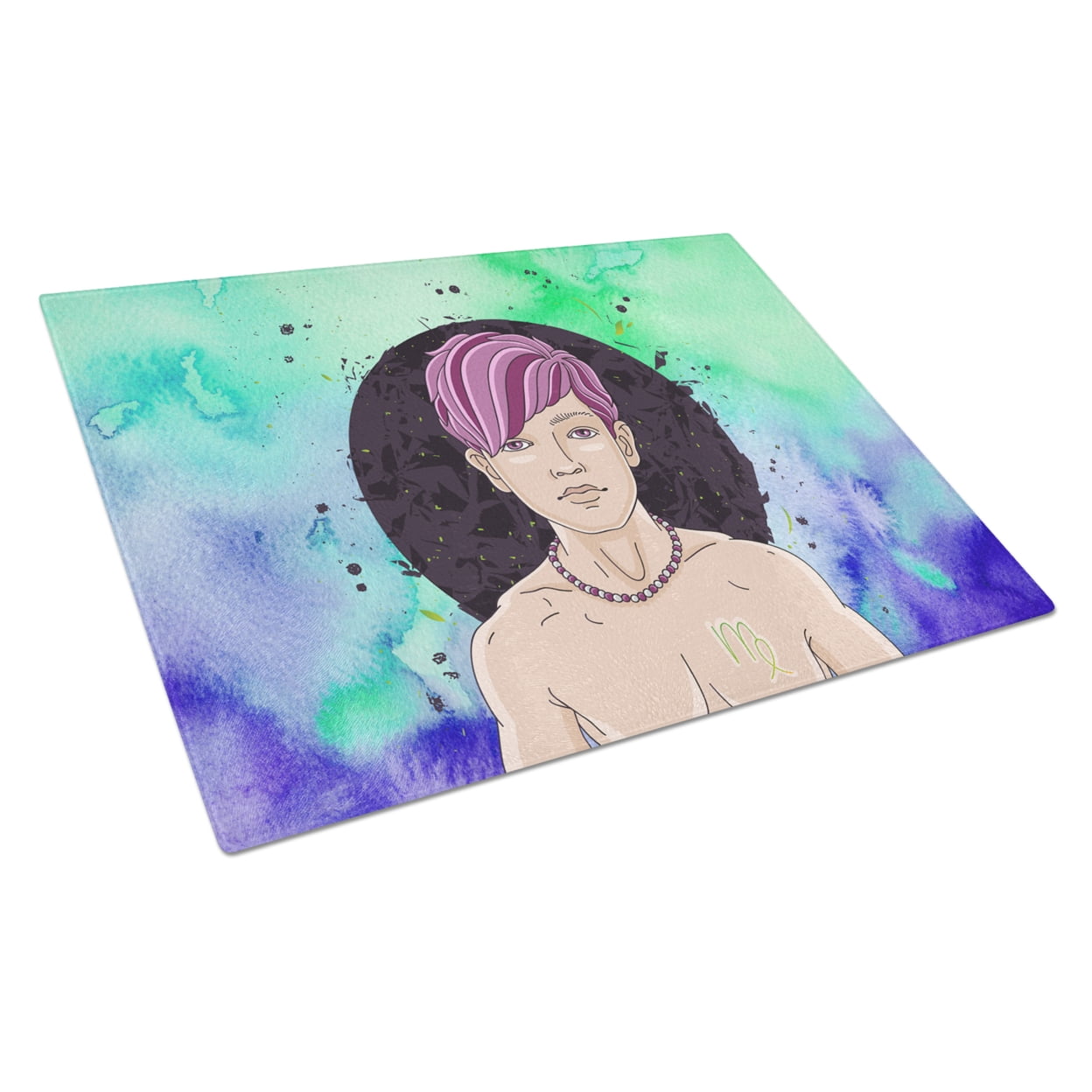 Virgo Zodiac Sign Glass Cutting Board Large
