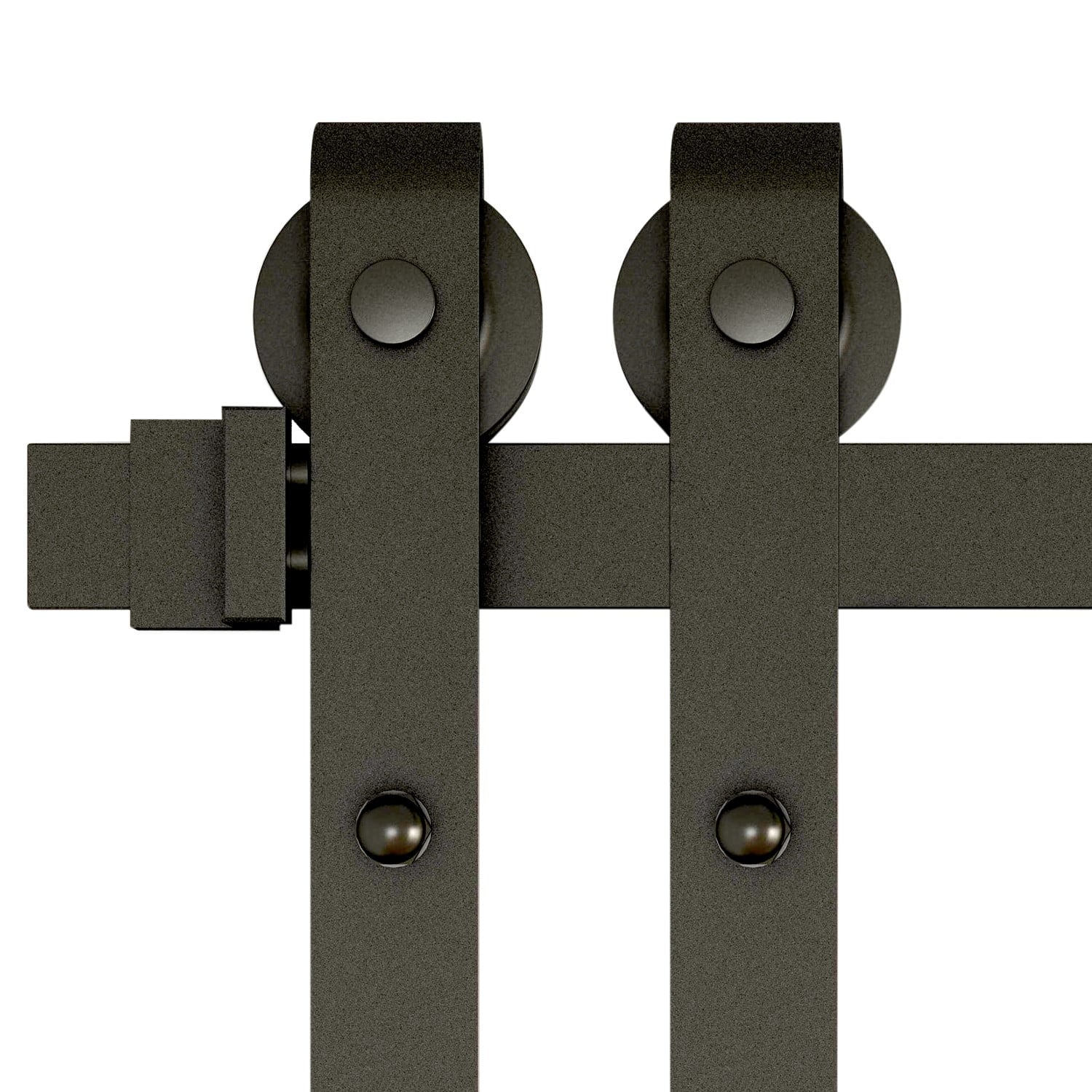 WÃ¼rth 6ft (72 Inch) Barn Door Hardware Kit, Flat-Tip Design Matte Black Steel, Single-Door, Novelty