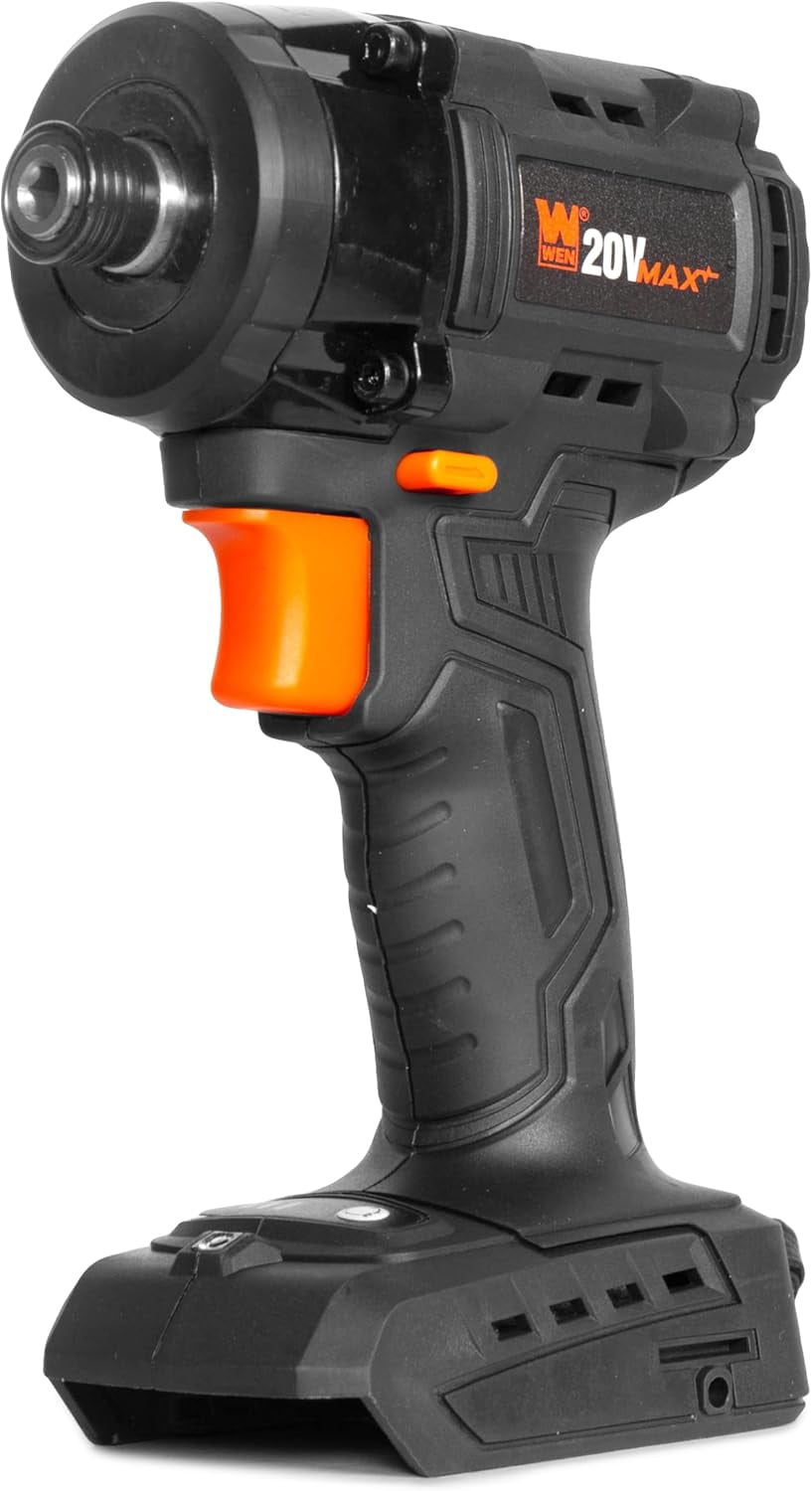 WEN 20V MAX Lithium-Ion 1/4-Inch Brushless Cordless Compact Impact Driver (Tool Only â€“ Battery Not Included)