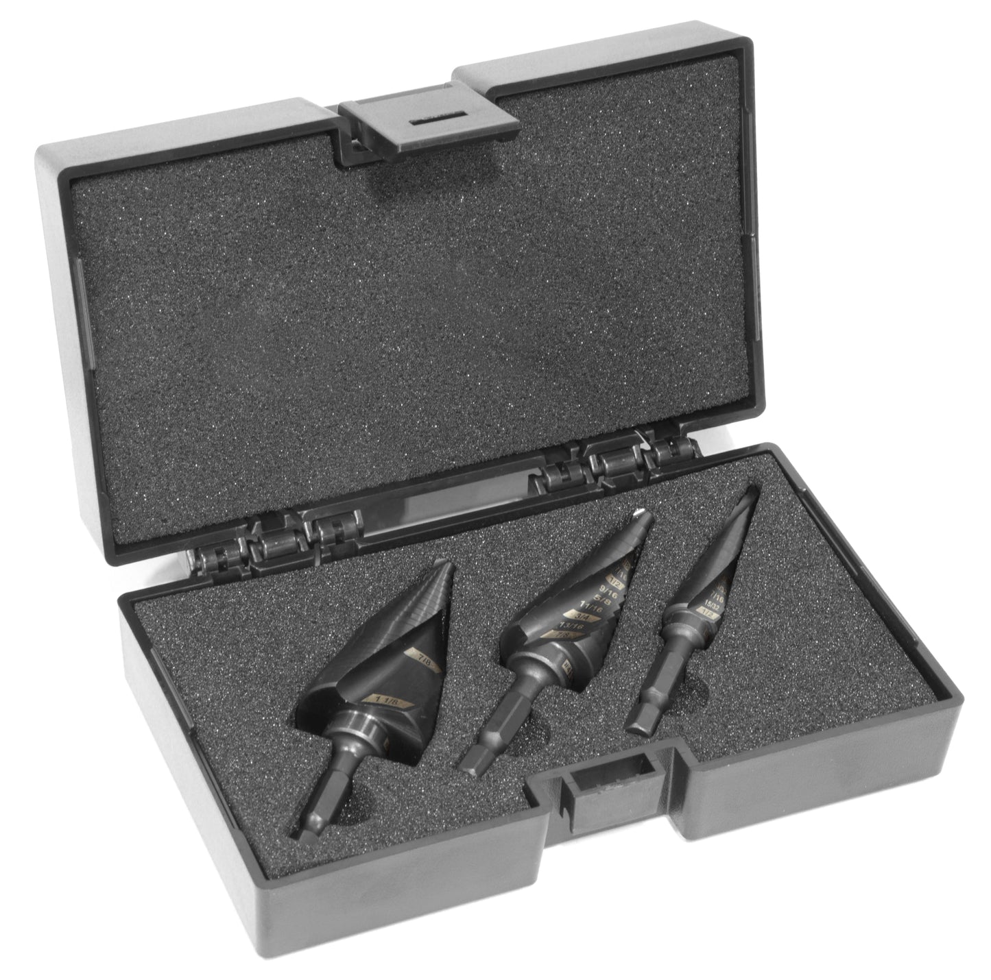 WEN 3-Piece Impact-Duty Titanium Step Drill Bit Set with #1, #4, and #9 Step Drill Bits
