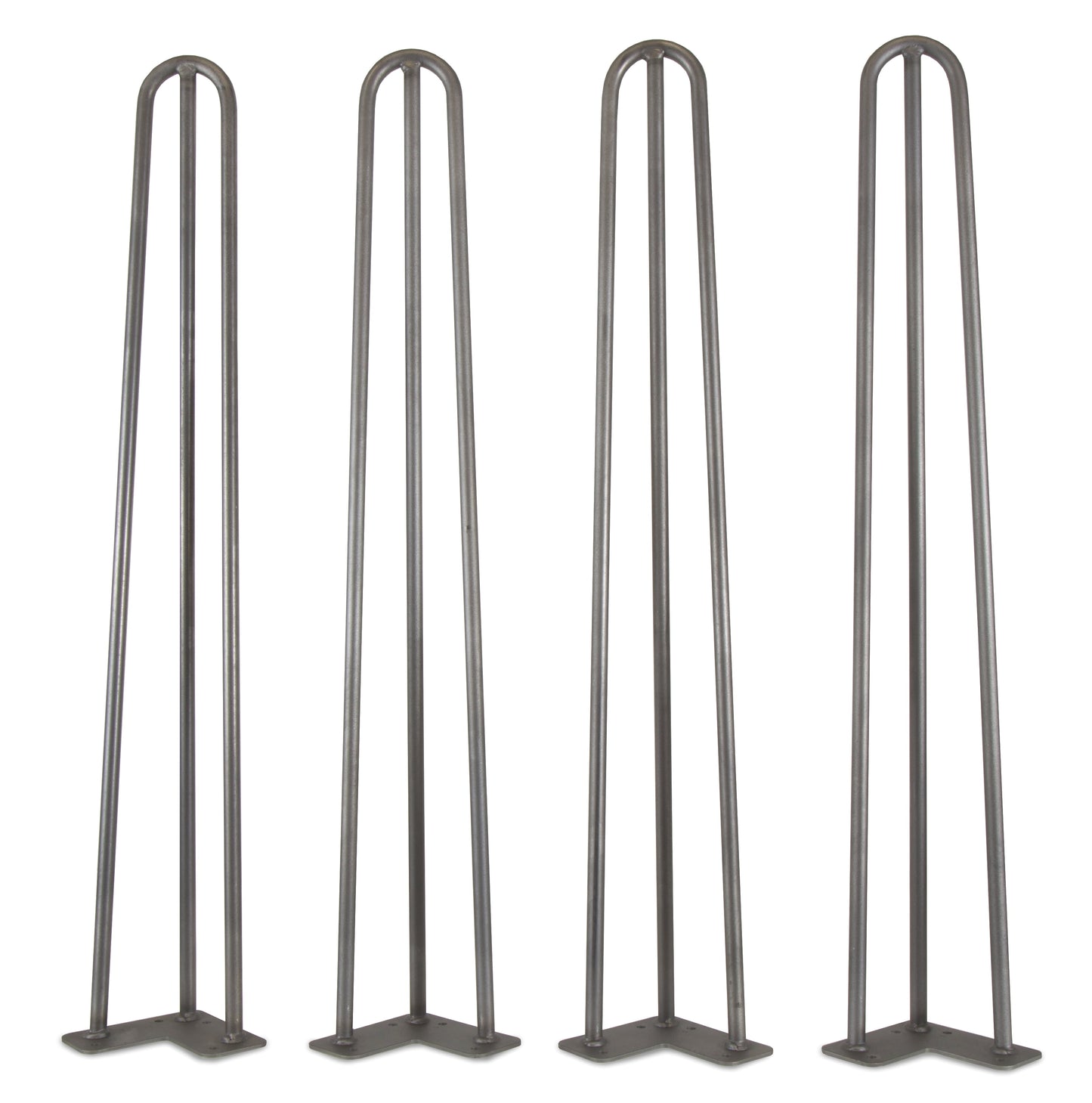 WEN 28-Inch Mid-Century Modern Raw Steel Hairpin Table Legs, 1/2-Inch Diameter, Set of 4