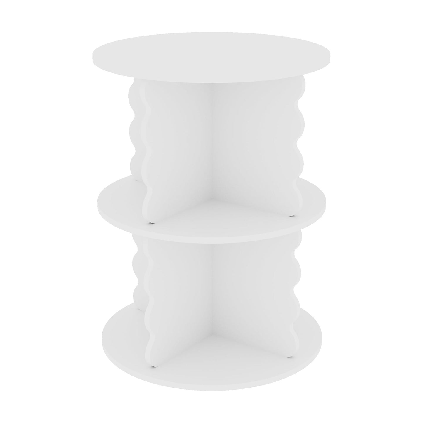 House of Happy Wiggle Rotating Bookshelf, White for Kids Classroom, Kids Playroom or Kids Bedroom