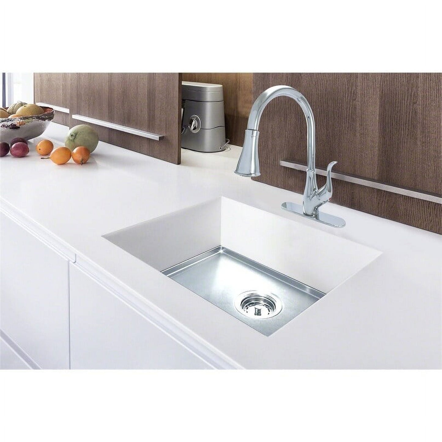 WMF-8101D-CP - Hybrid Metal Deck Pull Down Single Handle Kitchen Sink Faucet Ceramic cartridge with Pull down Spray