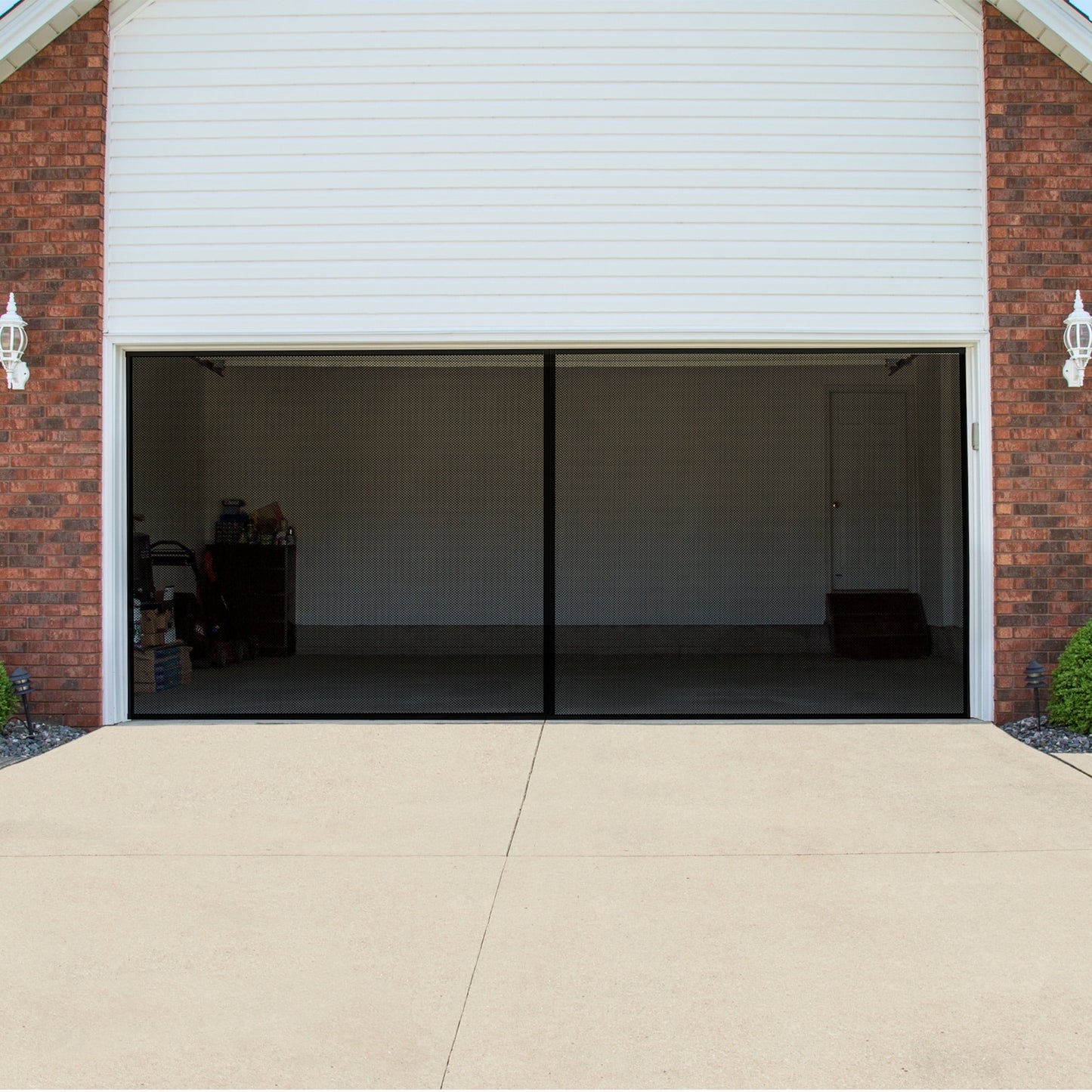 Pure Garden Garage Screen Door - Mesh Mosquito Net to Cover 2-Car Garages