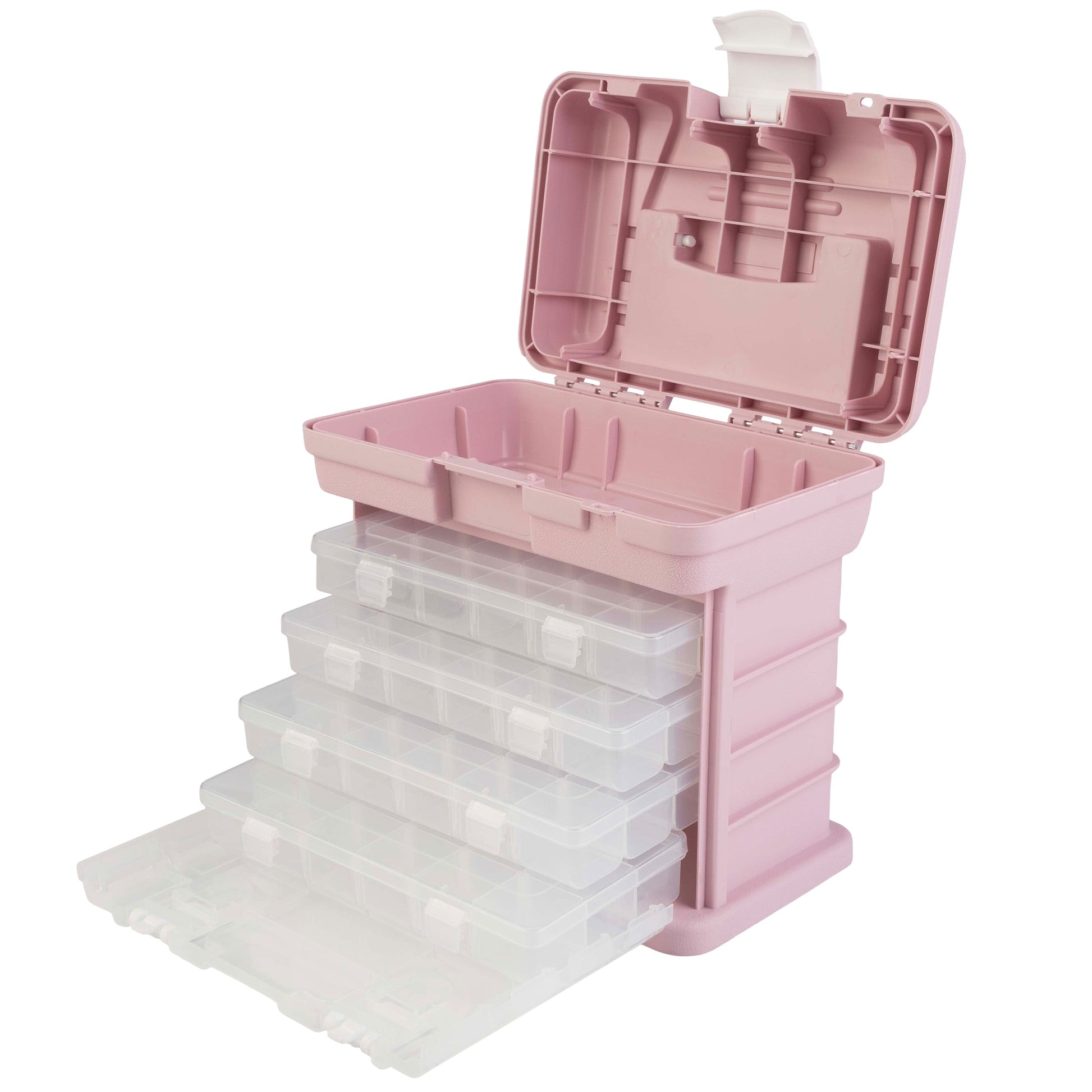 Stalwart Caja Organizadora de Piezas PequeÃ±as para FerreterÃ­a, Aparejos O Manualidades, Rosa