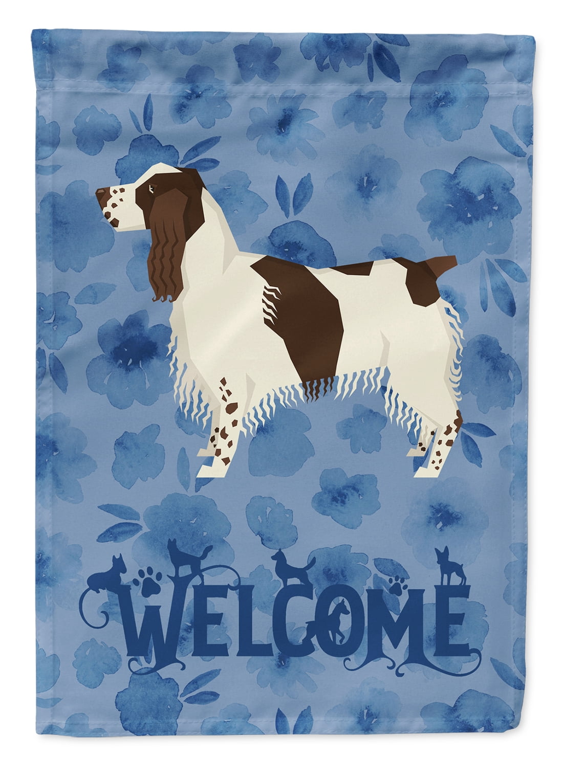 English Springer Spaniel Welcome Flag Canvas House Size
