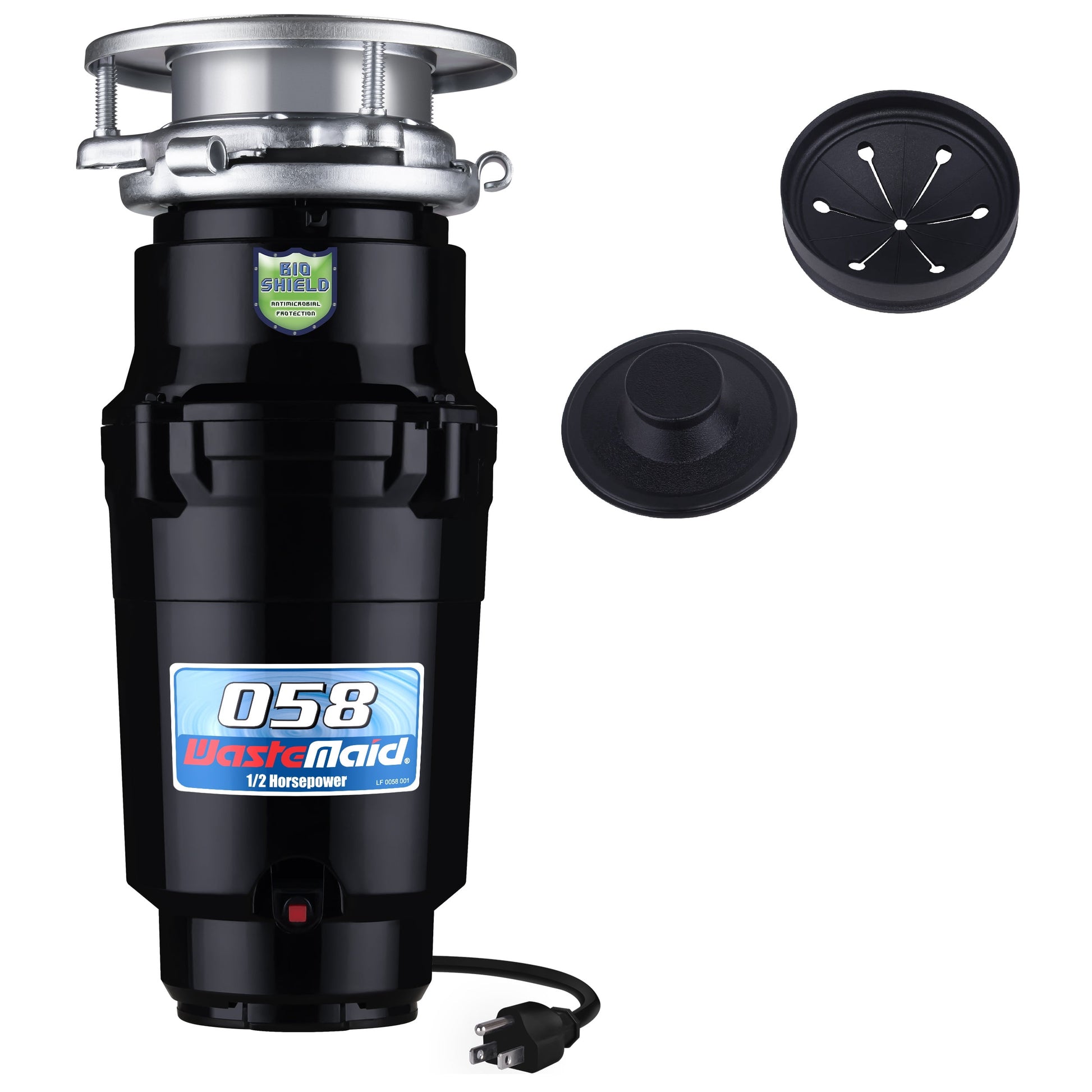 Waste Maid Economy 1/2 HP Continuous Feed Kitchen Garbage Disposal with Power Cord 10-US-WM-058-3B