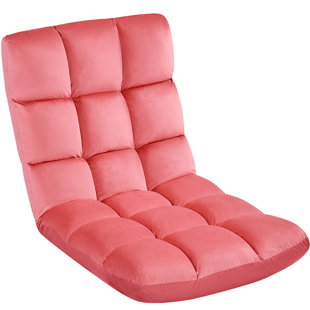 Alden Design Floor Folding Gaming Sofa with 14 Adjustable Positions, Pink