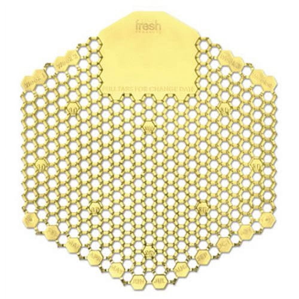 Wave 3D Urinal Deodorizer Screen, Yellow, Citrus, 10/Box