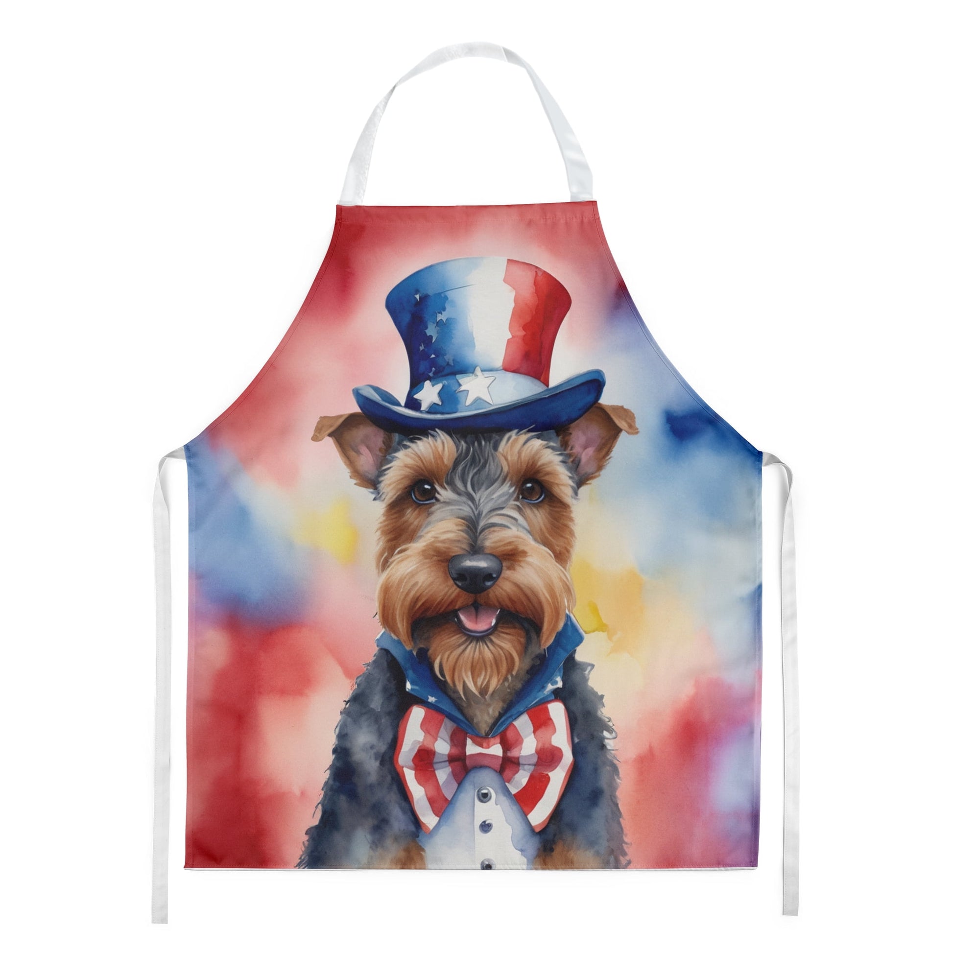Welsh Terrier Patriotic American Apron 27 in x 30 in