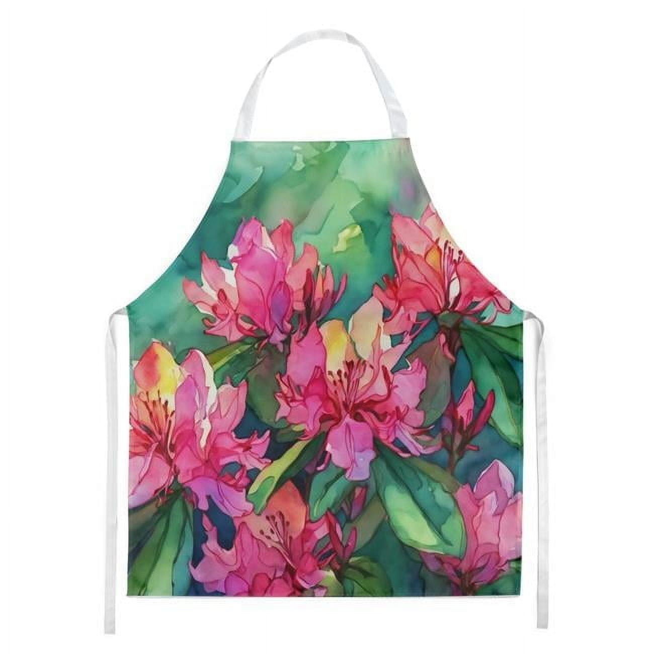 West Virginia Rhododendrons in Watercolor Apron 27 in x 30 in