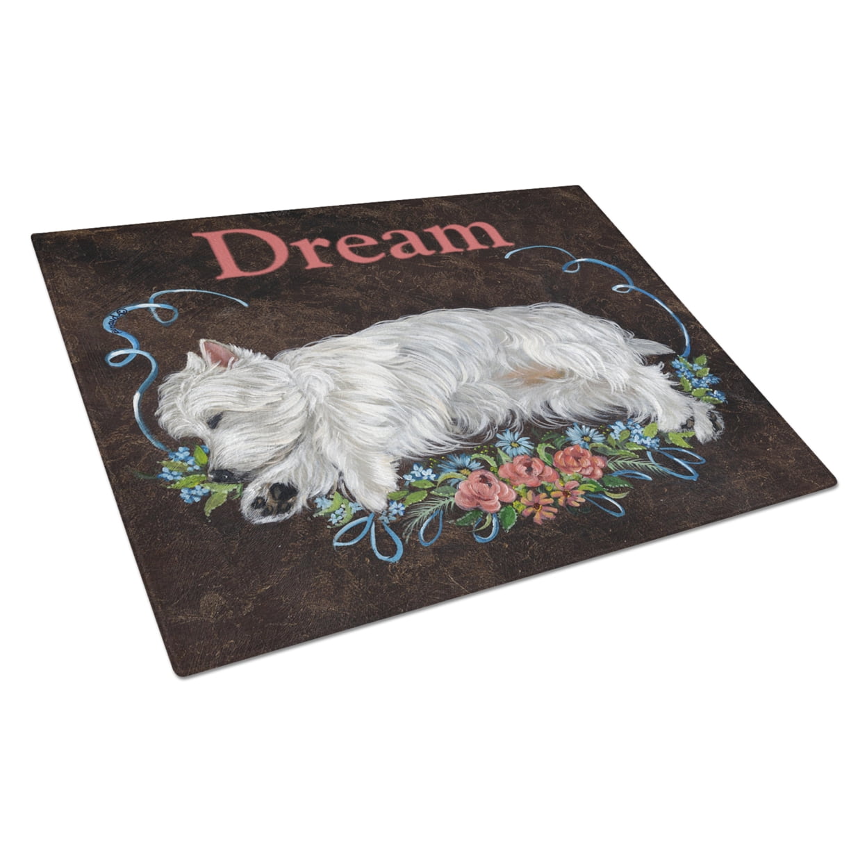 Westie Dream Glass Cutting Board Large PPP3278LCB