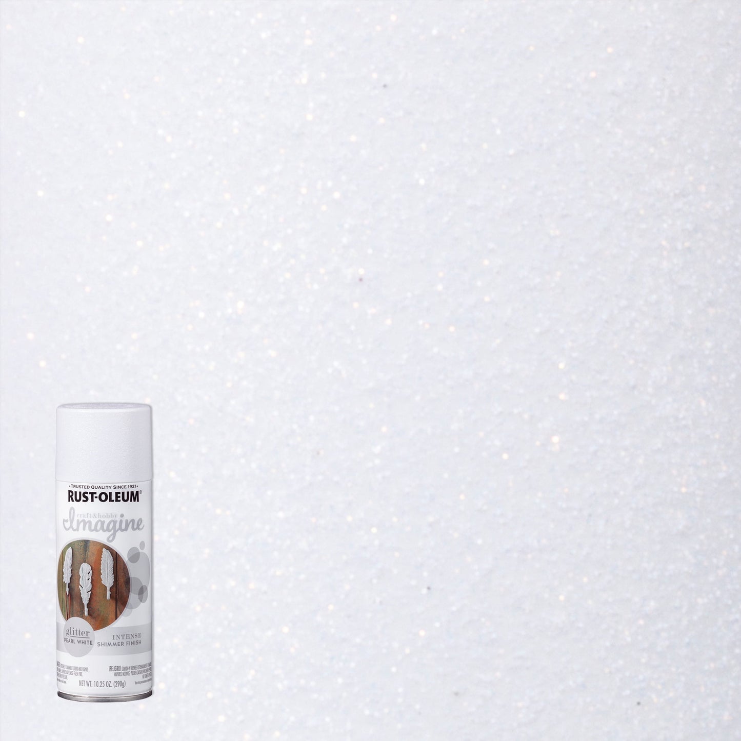 4 Pack, White, Rust-Oleum Craft & Hobby Imagine Glitter Spray Paint- 345706, 10.25 oz.
