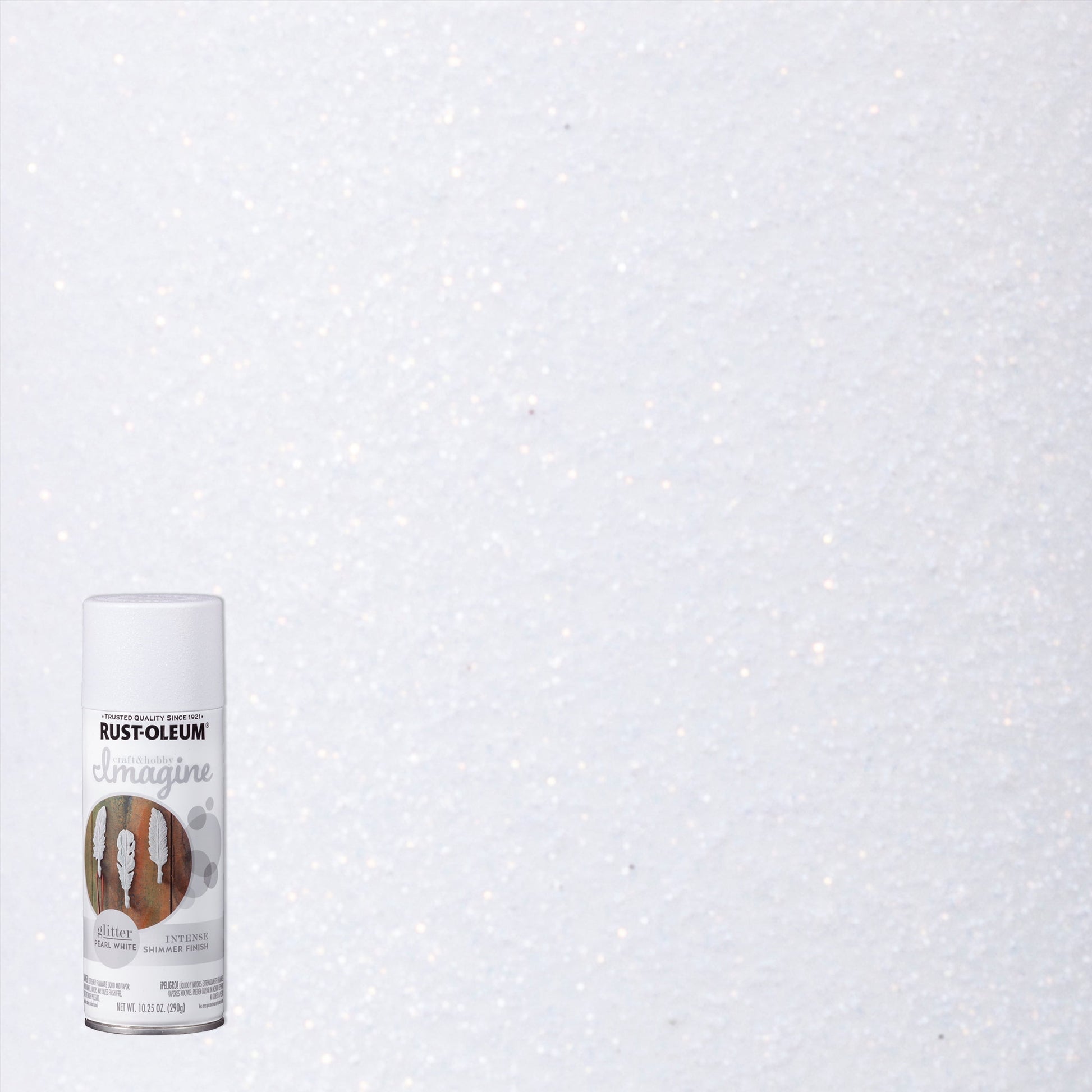 4 Pack, White, Rust-Oleum Craft & Hobby Imagine Glitter Spray Paint- 345706, 10.25 oz.