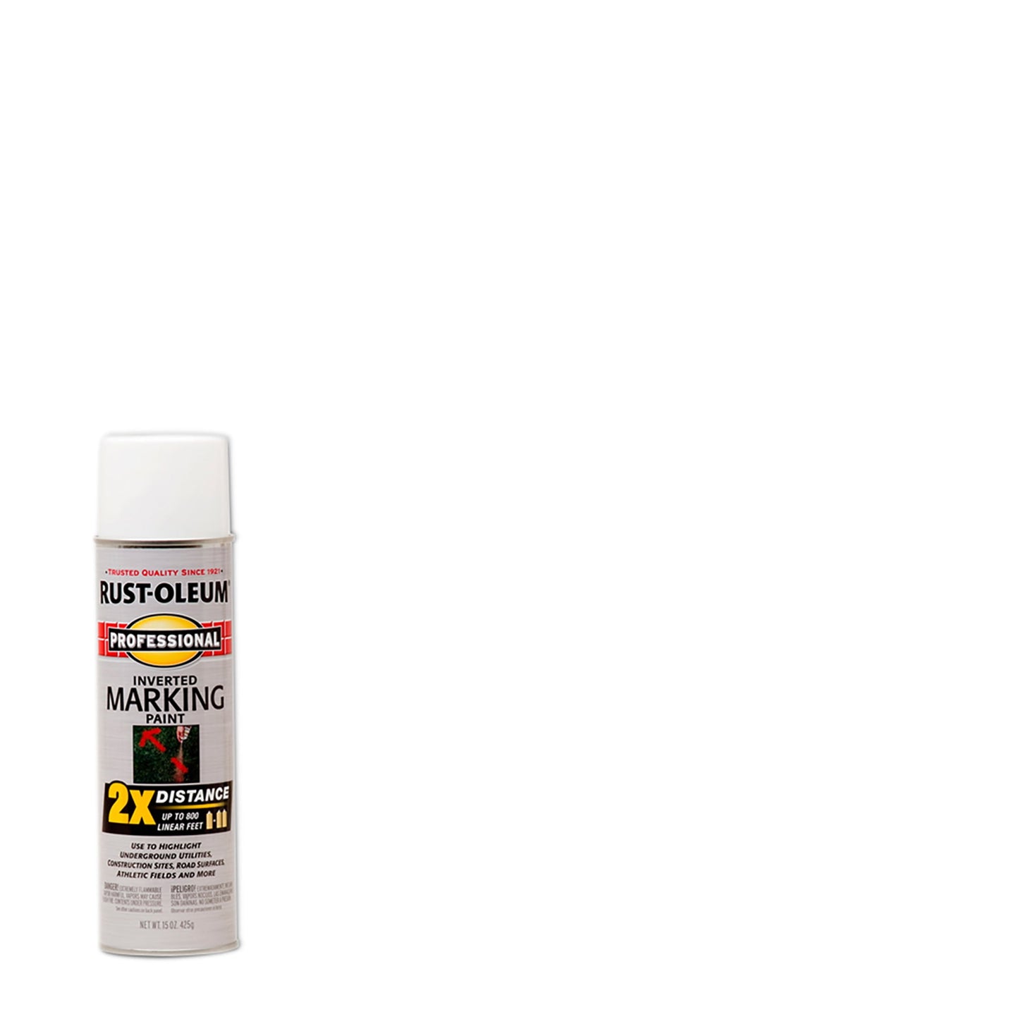 White, Rust-Oleum Professional 2X Distance Marking Paint Spray-266593, 15 oz, 6 Pack
