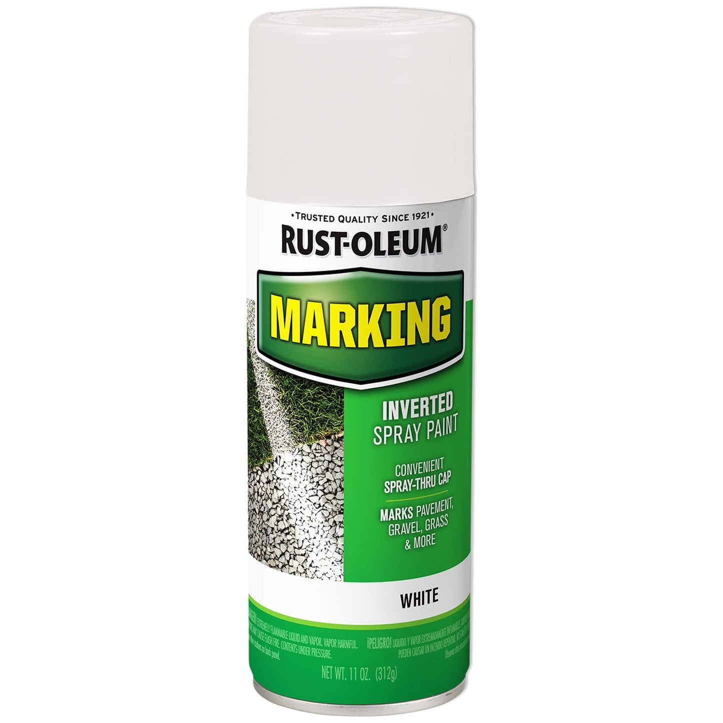 6 Pack, White , Rust-Oleum Specialty Flat Marking Spray Paint- 11 oz