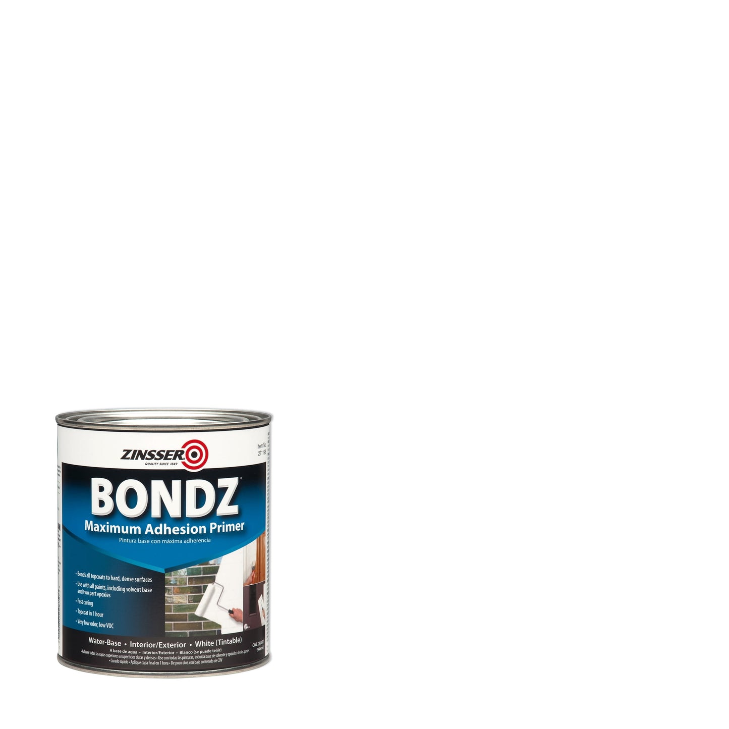 4 Pack, White, Zinsser Flat Bondz Maximum Adhesion Primer- Quart