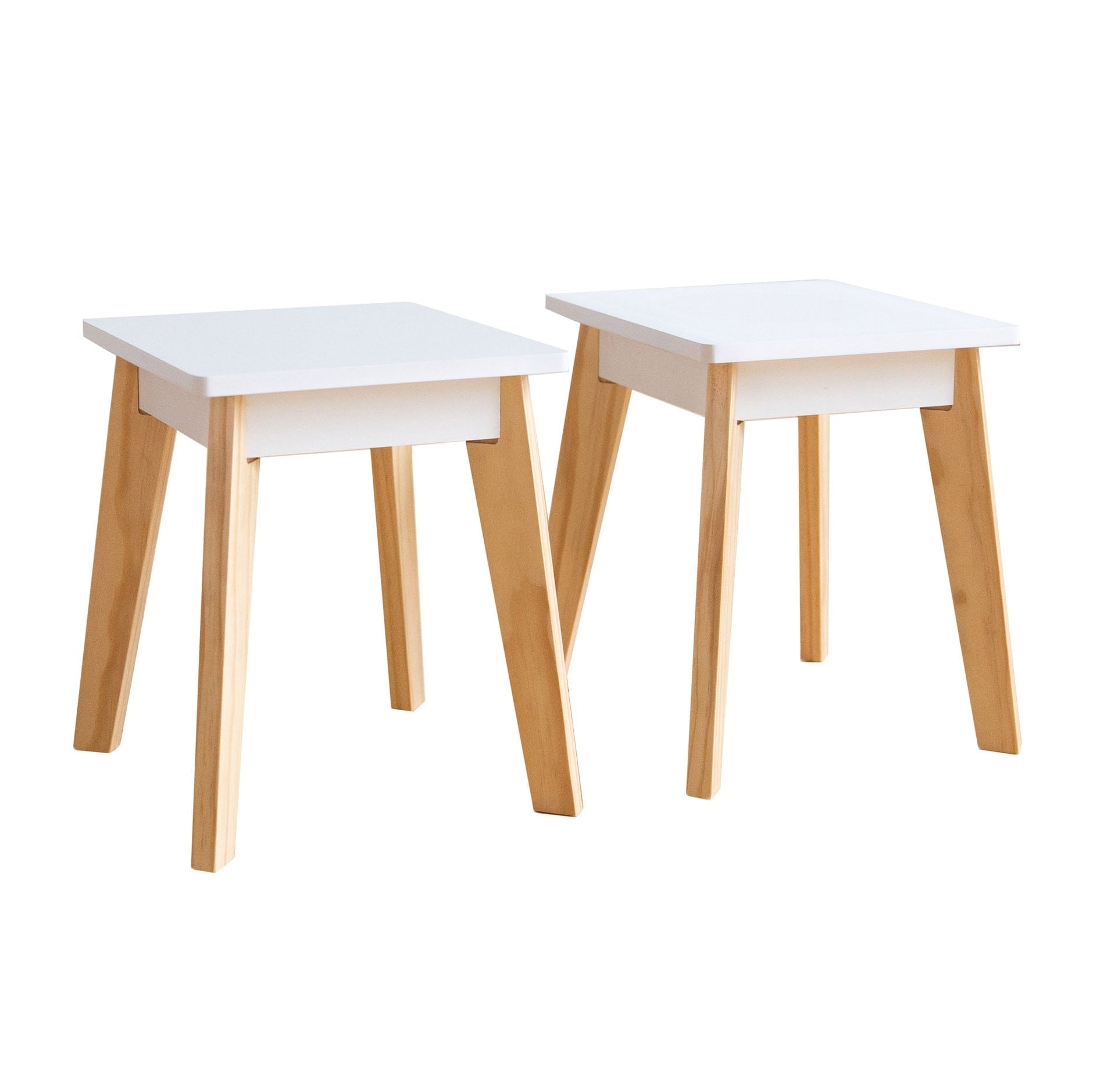 Wildkin Kids Arts & Crafts Table Stools (2) - White