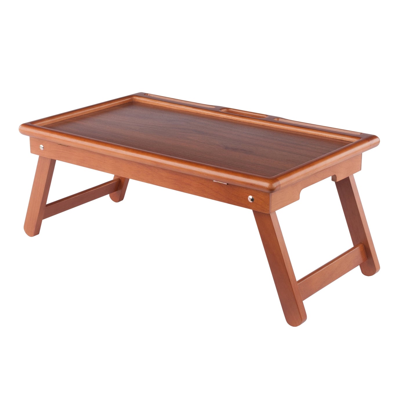 Winsome Arlo Breakfast Tray with Flip Top, Teak Finish