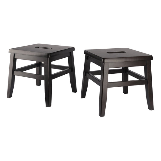 Winsome Kaya 2-Pc Conductor Stool Set, Coffee Finish