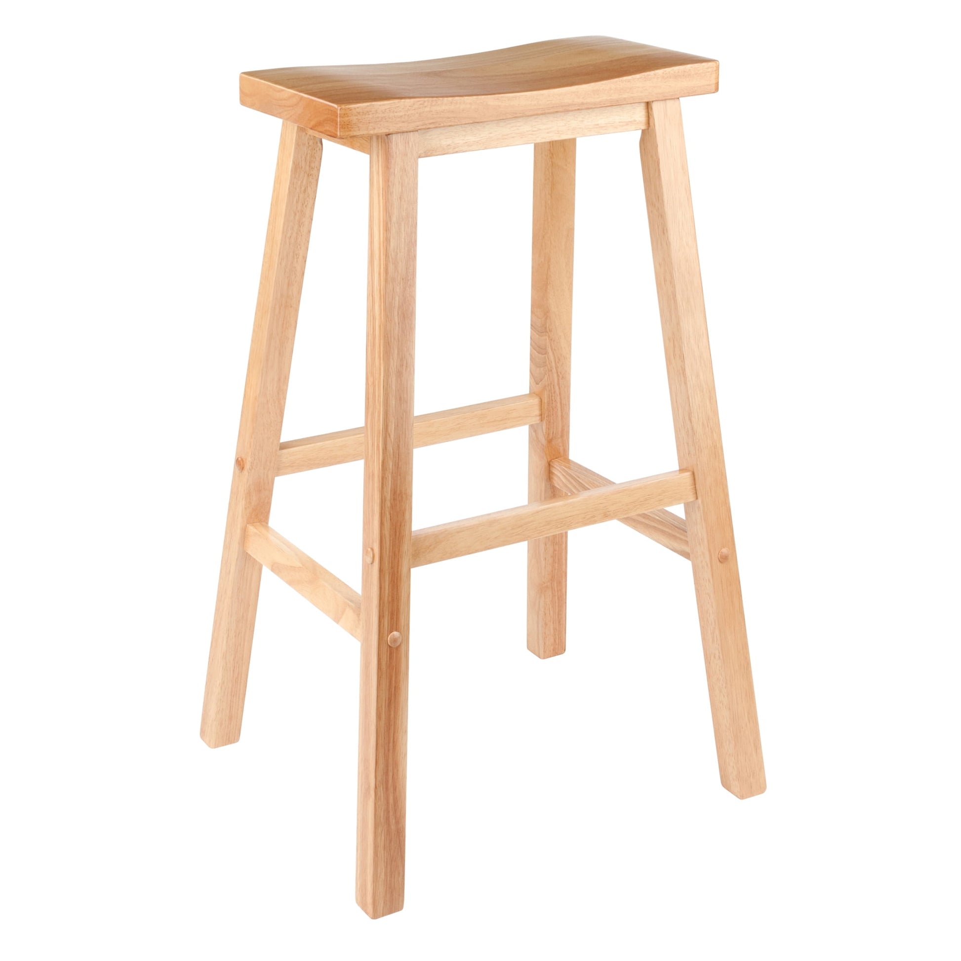 Winsome Satori Taburete de Bar con Asiento Tipo Silla de Montar, 29", Acabado Natural