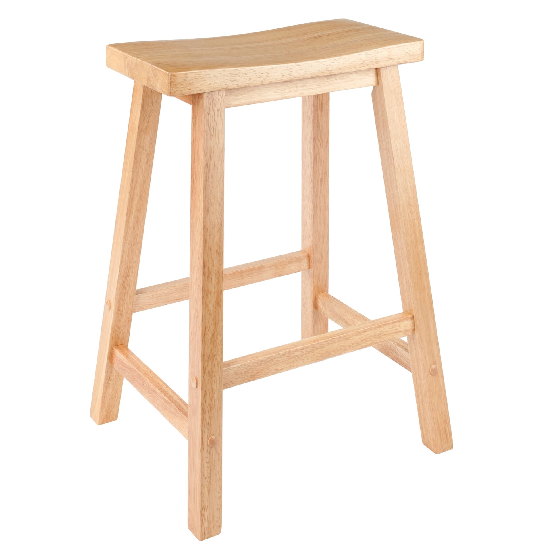 Winsome Satori Saddle Seat Counter Stool, 24", Natural Finish