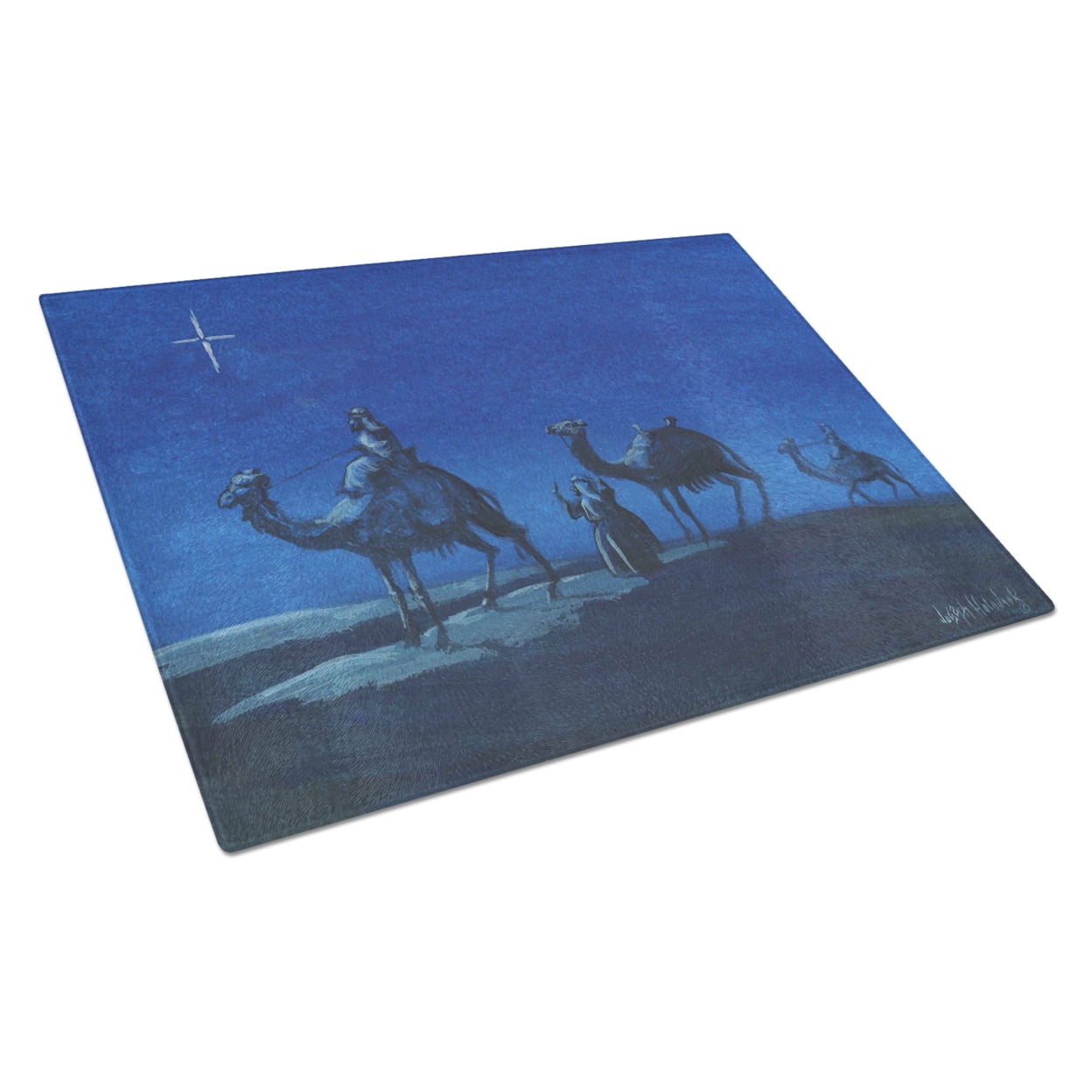 Wise Men in Blue Glass Cutting Board Large PJH3001LCB