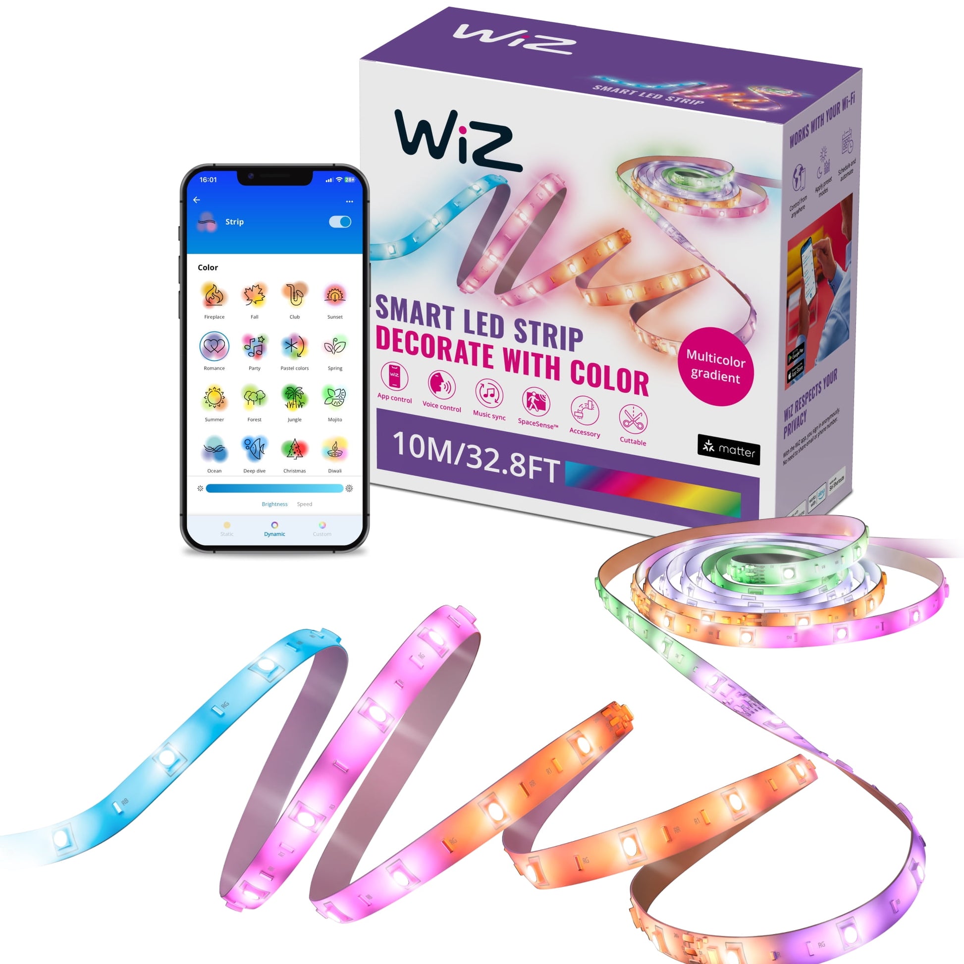 Wiz RGBIC LED Light Strip 10m(32.8ft)