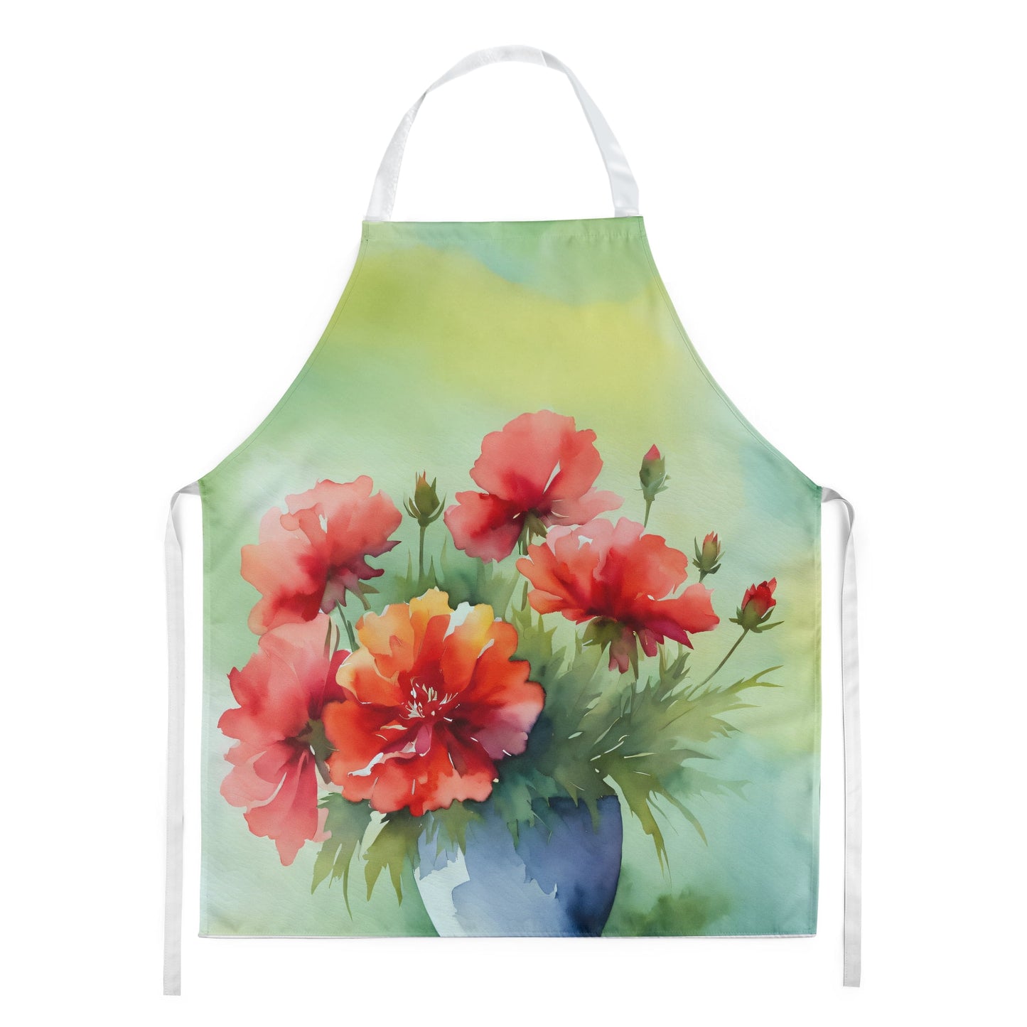 Wyoming Indian Paintbrush in Watercolor Apron