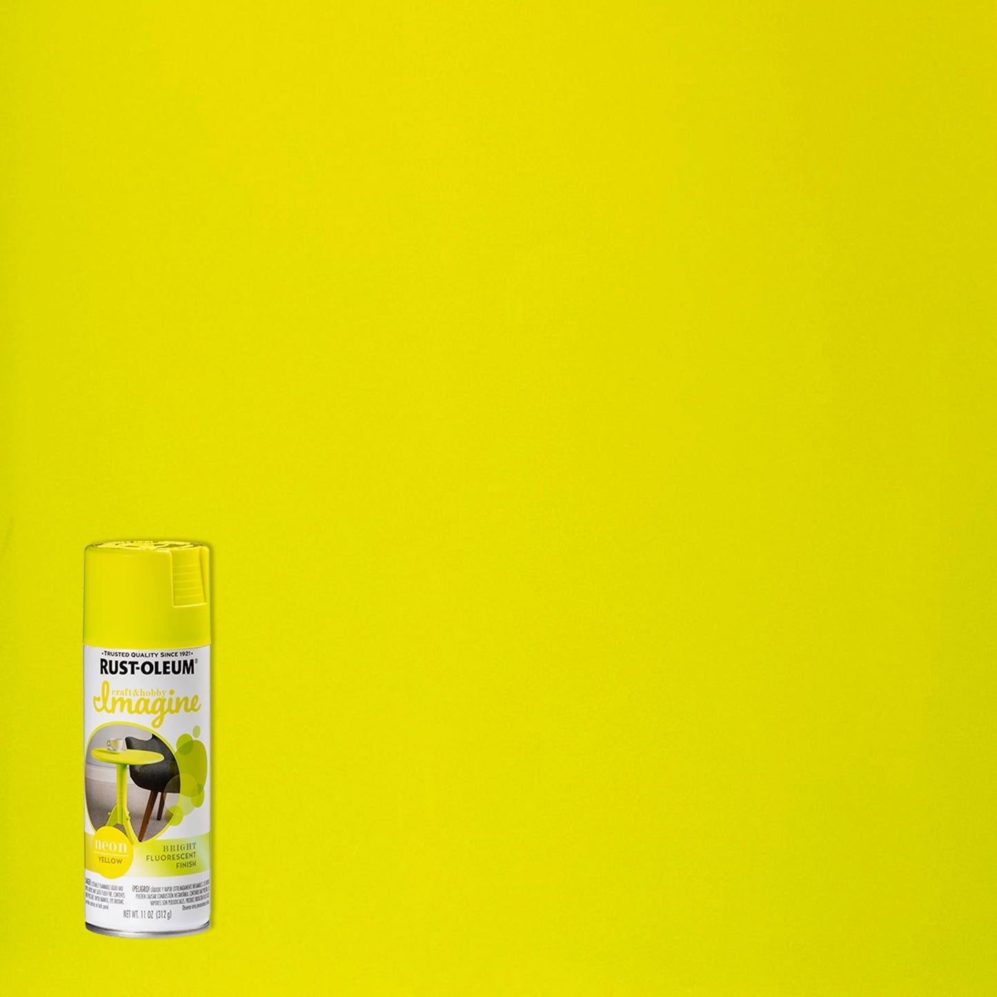 4 Pack, Yellow, Rust-Oleum Craft & Hobby Imagine Neon Spray Paint- 354001, 11 oz.