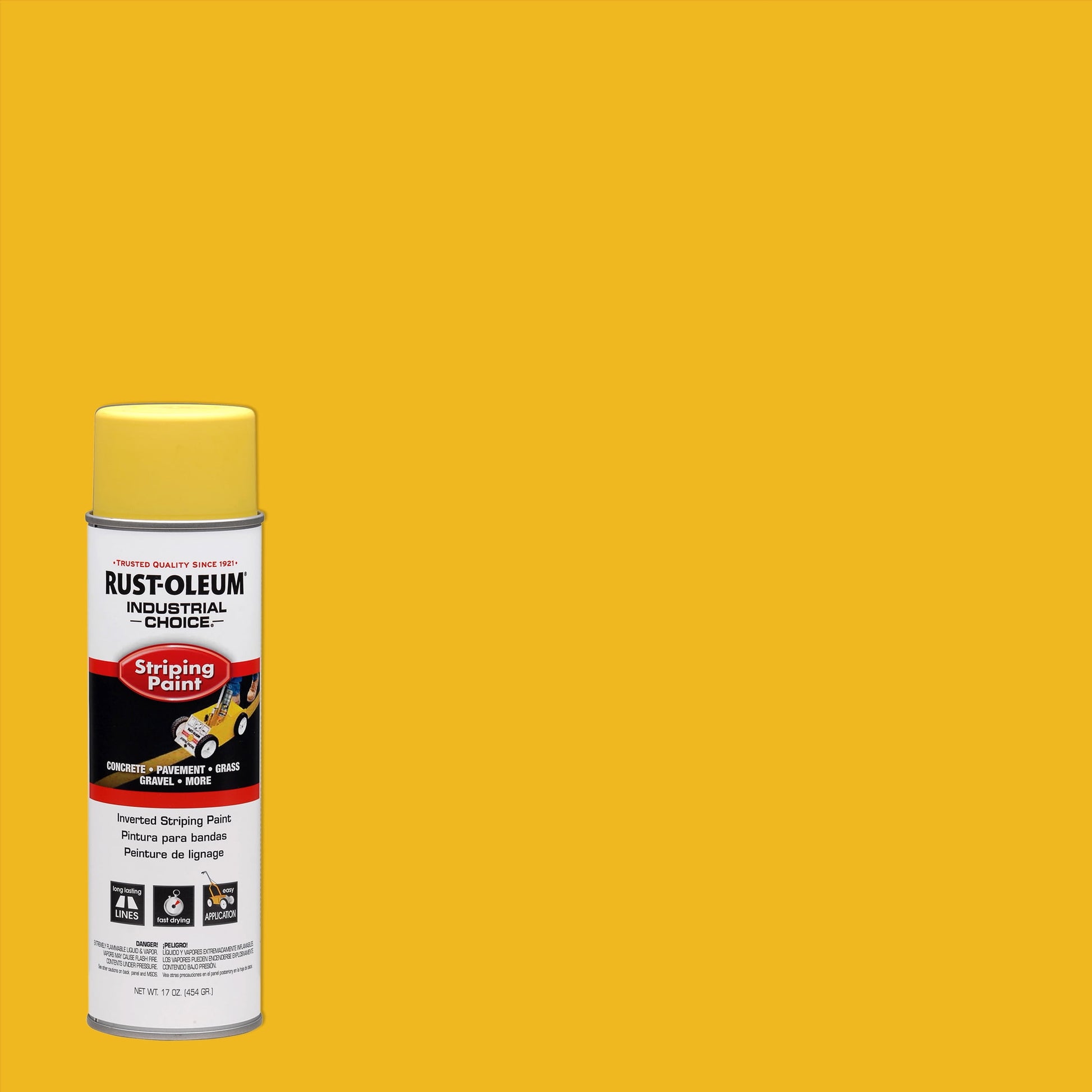 6 Pack, Yellow, Rust-Oleum Industrial Choice System Inverted Striping Spray Paint- 18 oz