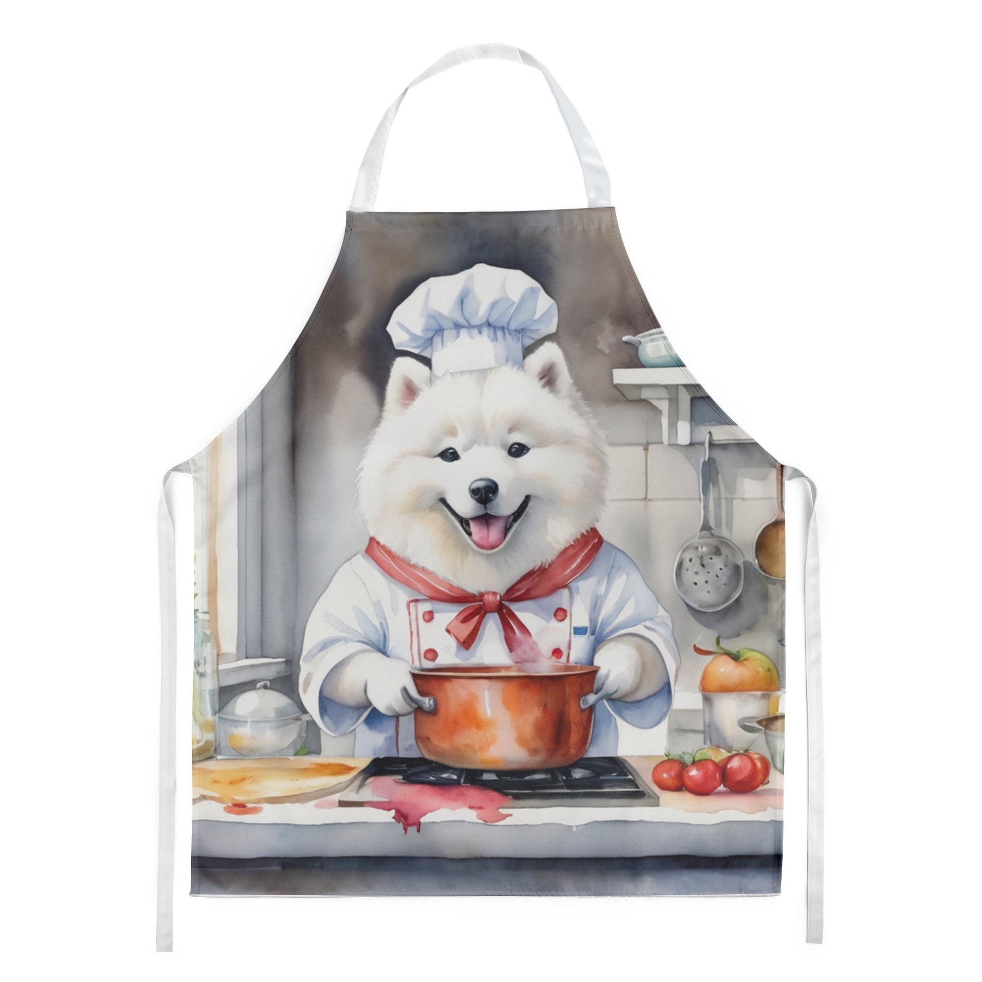 Samoyed The Chef Apron 27 in x 30 in