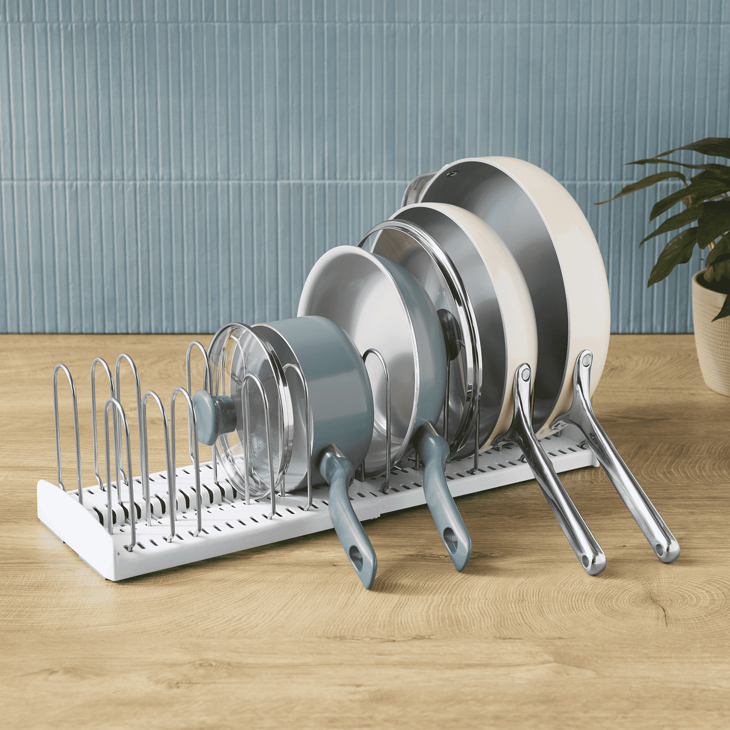 YouCopiaÂ® Plastic and Metal StoreMoreÂ® Pan & Lid Rack, Premium Edition, Made for Kitchen Organization and Accessibility