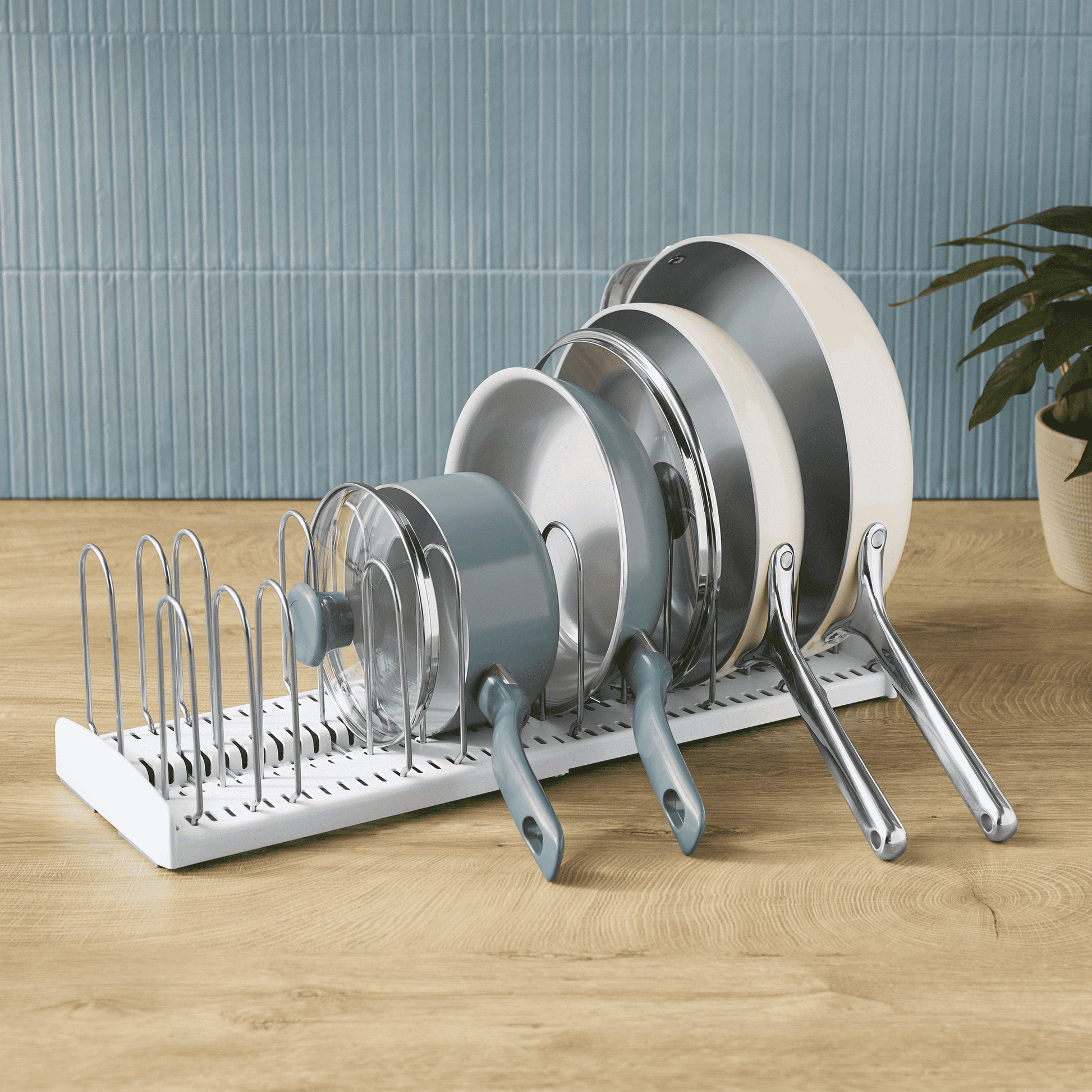 YouCopiaÂ® Plastic and Metal StoreMoreÂ® Pan & Lid Rack, Premium Edition, Made for Kitchen Organization and Accessibility