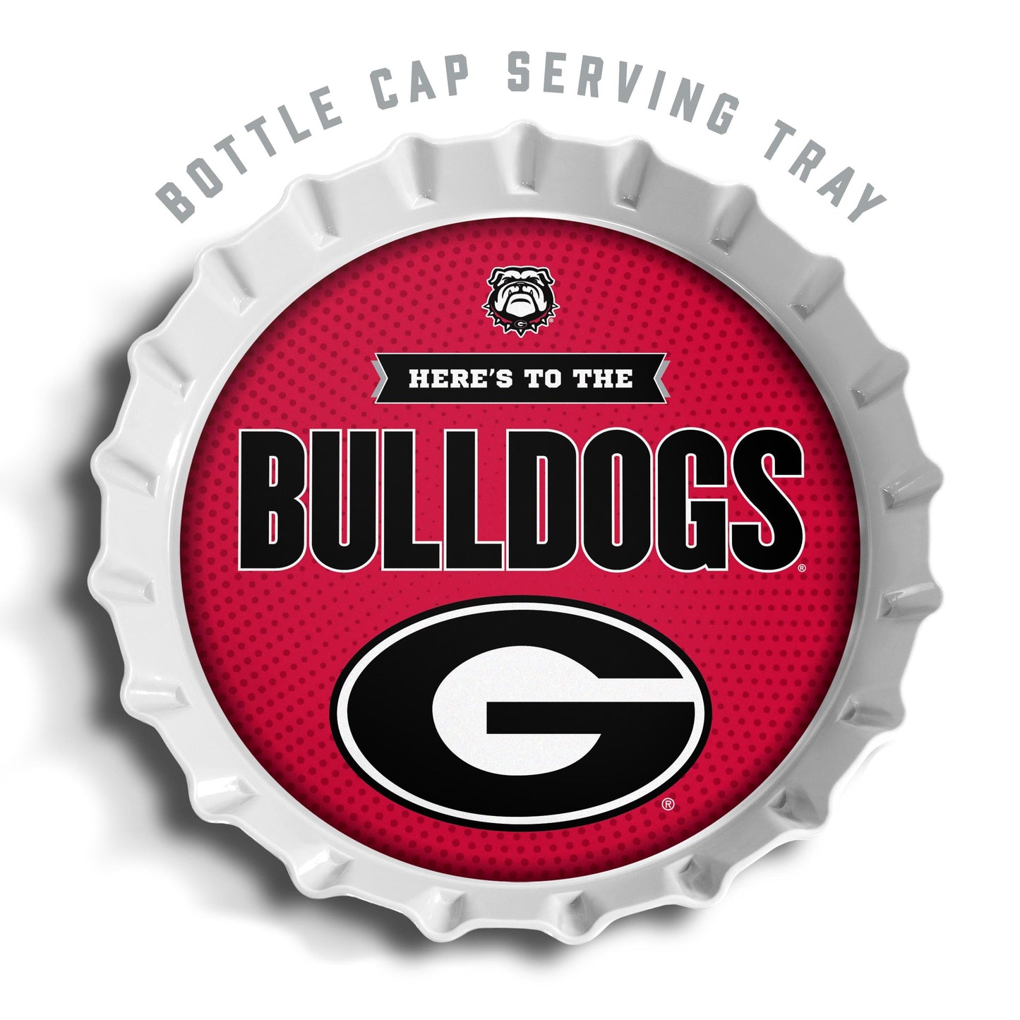 YouTheFan NCAA Georgia Bulldogs Bottle Cap Serving Tray