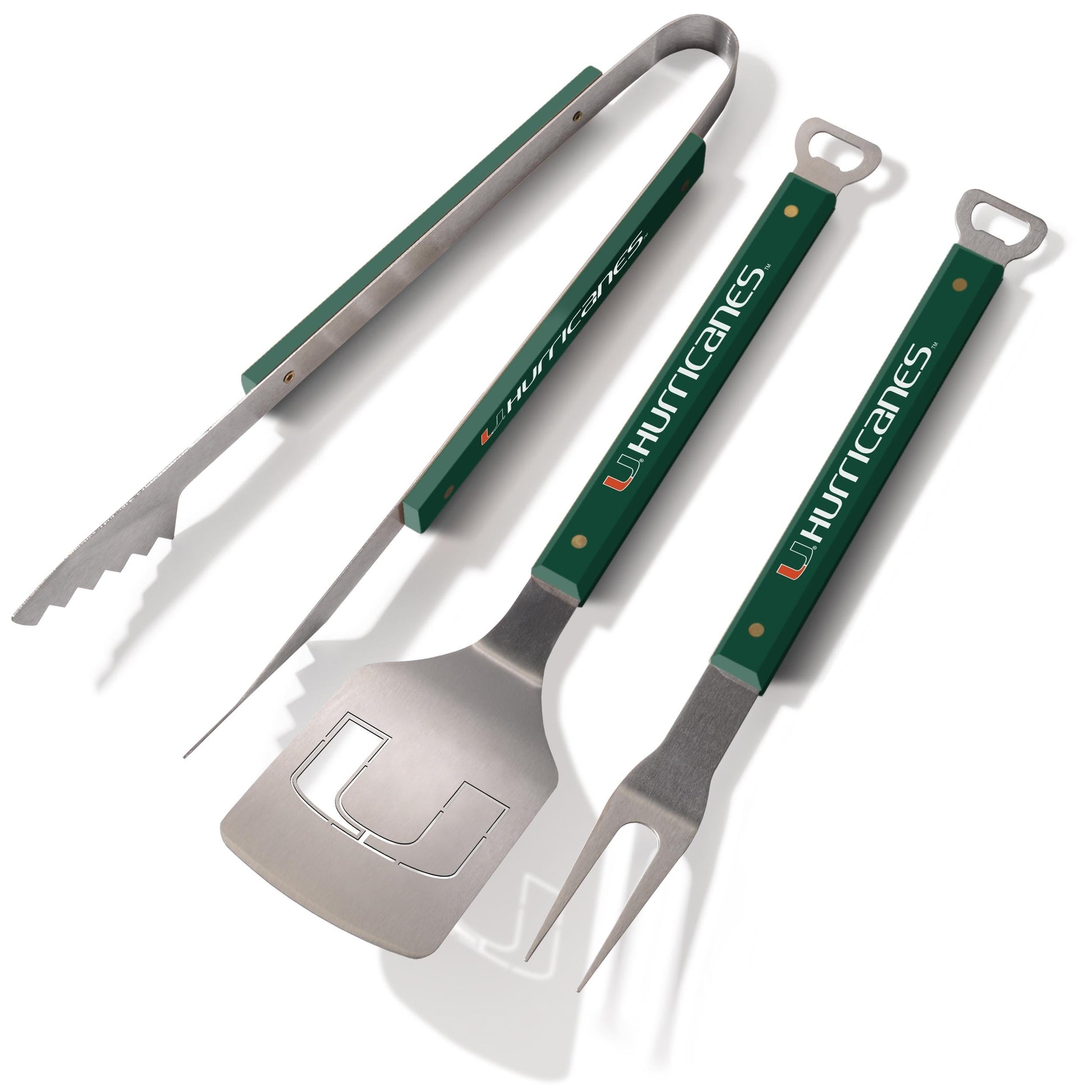 YouTheFan NCAA Miami Hurricanes Spirit Series 3pc BBQ Set