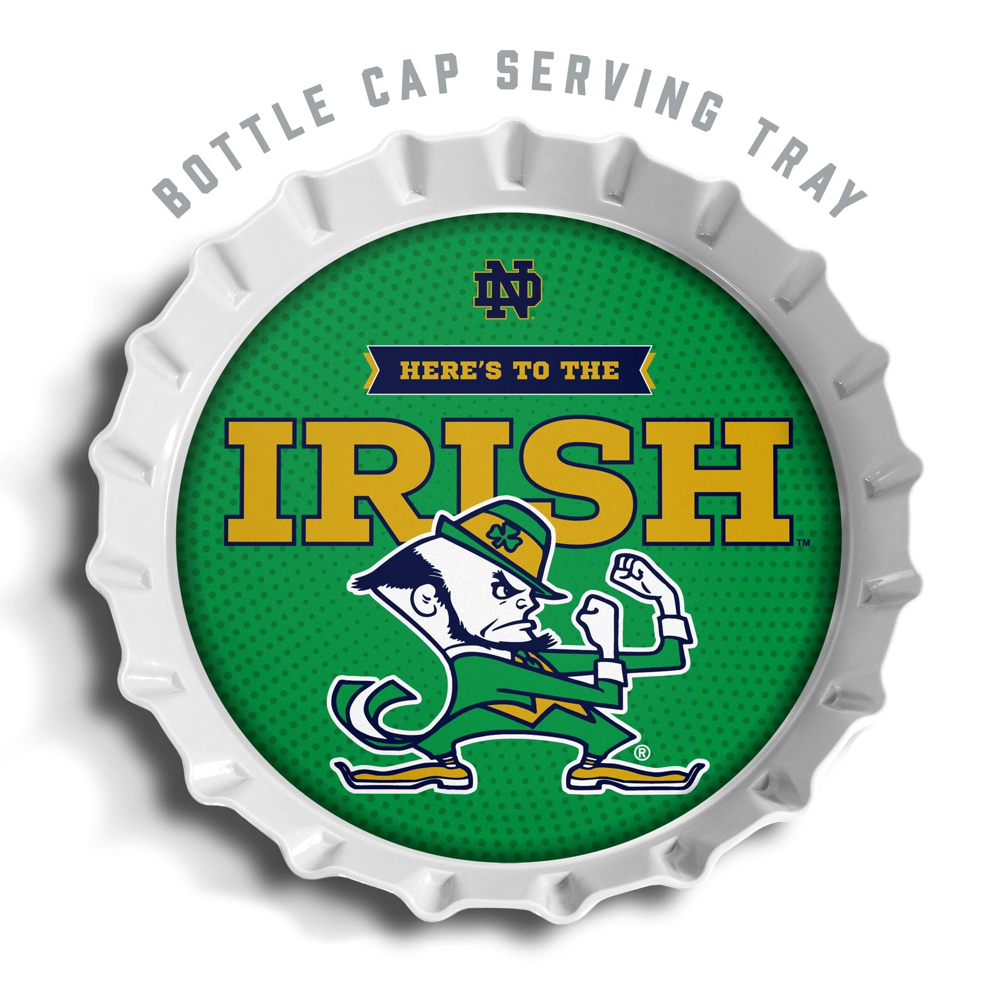 YouTheFan NCAA Notre Dame Fighting Irish Bottle Cap Serving Tray