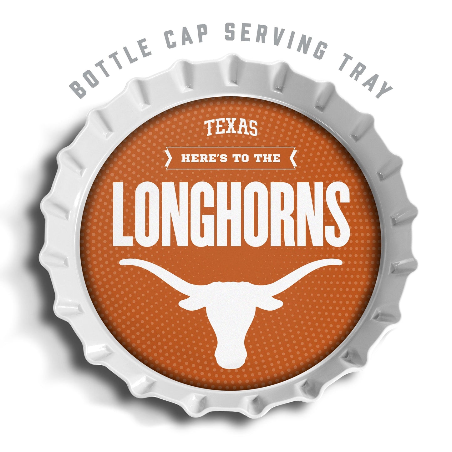 YouTheFan NCAA Texas Longhorns Bottle Cap Serving Tray