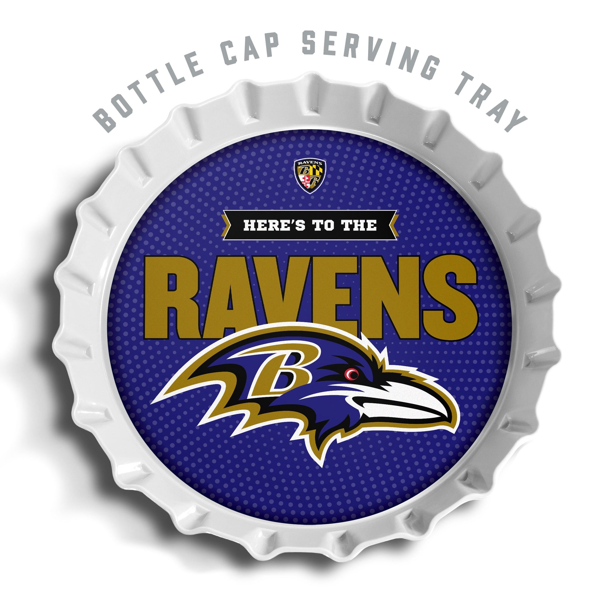 YouTheFan NFL Baltimore Ravens Bottle Cap Serving Tray