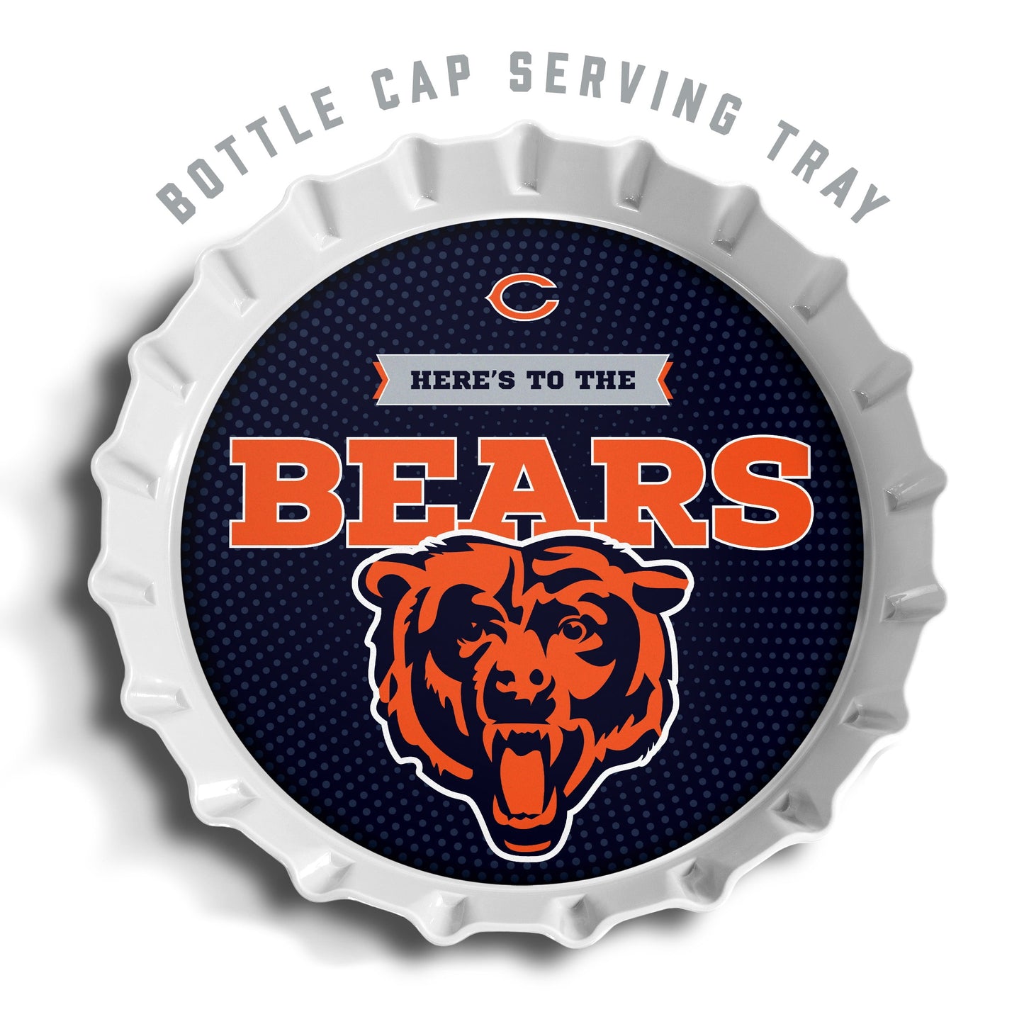 YouTheFan NFL Chicago Bears Bottle Cap Serving Tray