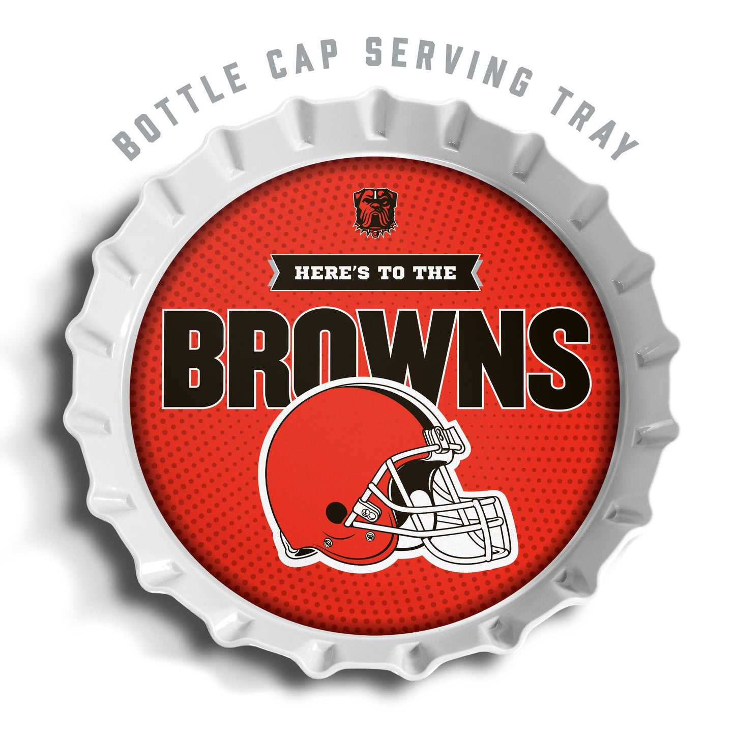 YouTheFan NFL Cleveland Browns Bottle Cap Serving Tray