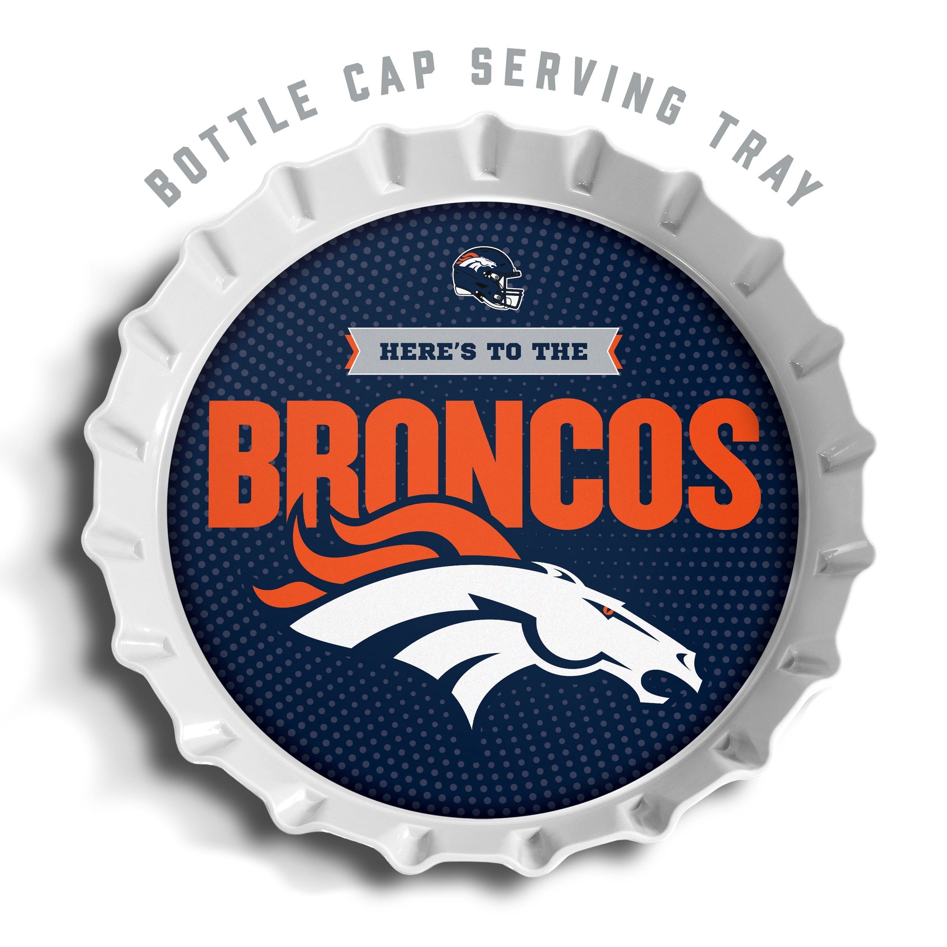 YouTheFan NFL Denver Broncos Bottle Cap Serving Tray