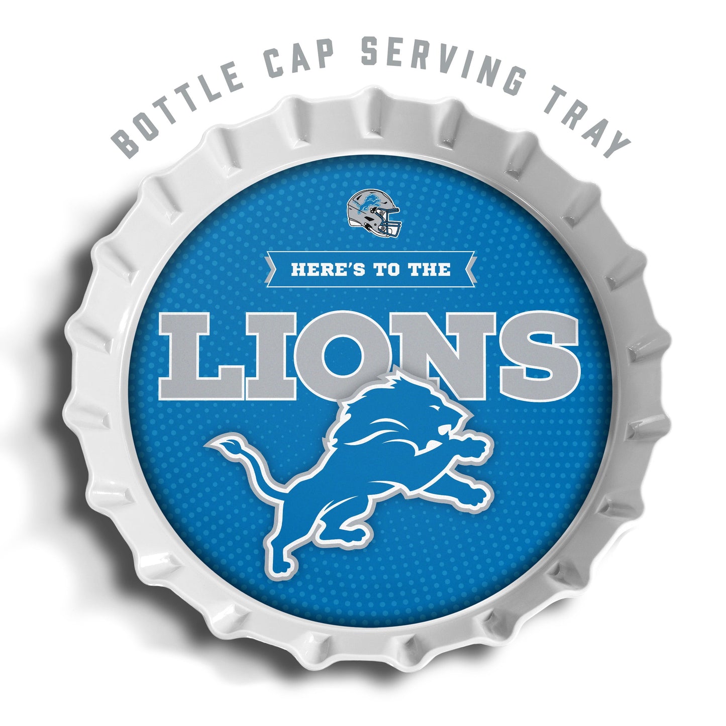 YouTheFan NFL Detroit Lions Bottle Cap Serving Tray
